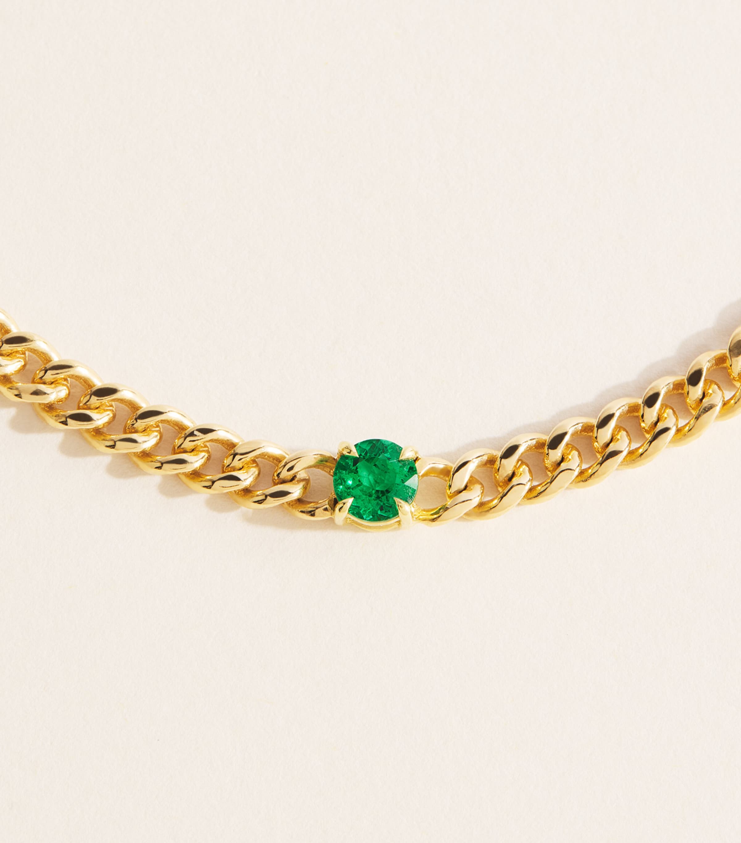 Anita Ko Yellow Gold and Emerald Chain Bracelet Yellow Gold Image 3