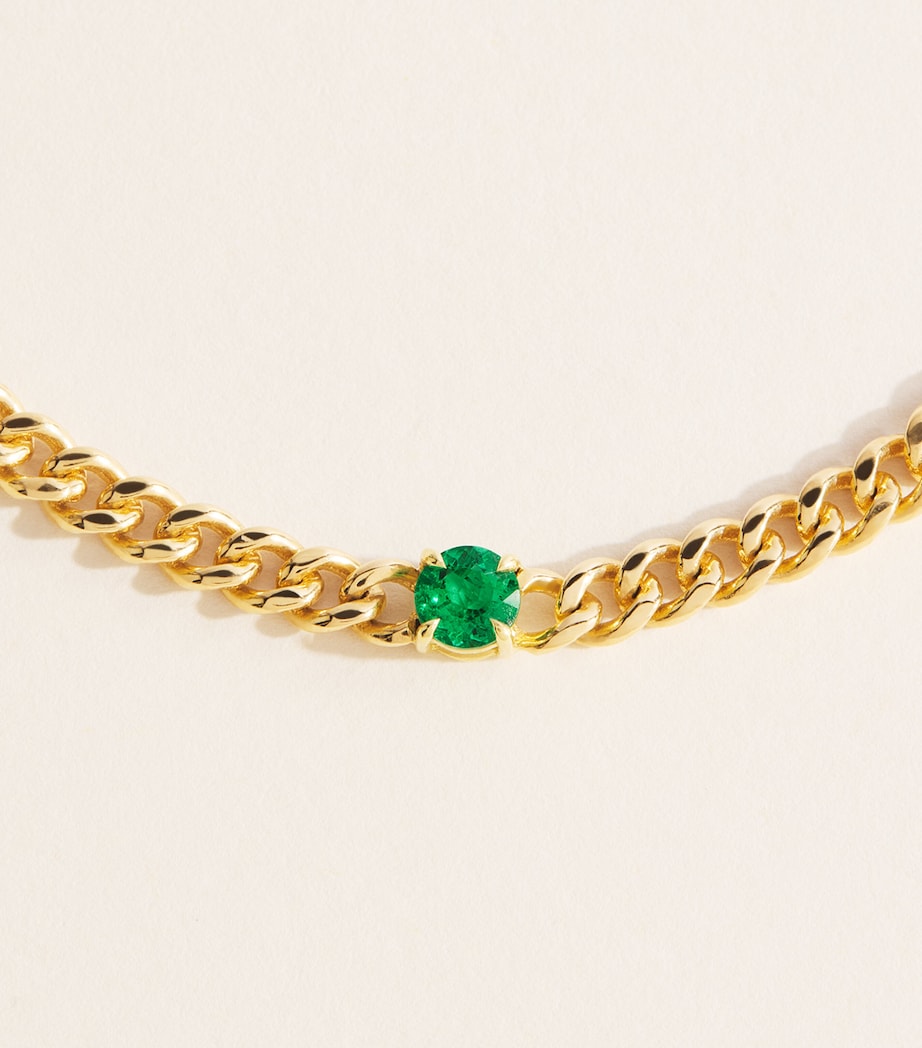 Anita Ko Yellow Gold and Emerald Chain Bracelet Yellow Gold Image 3