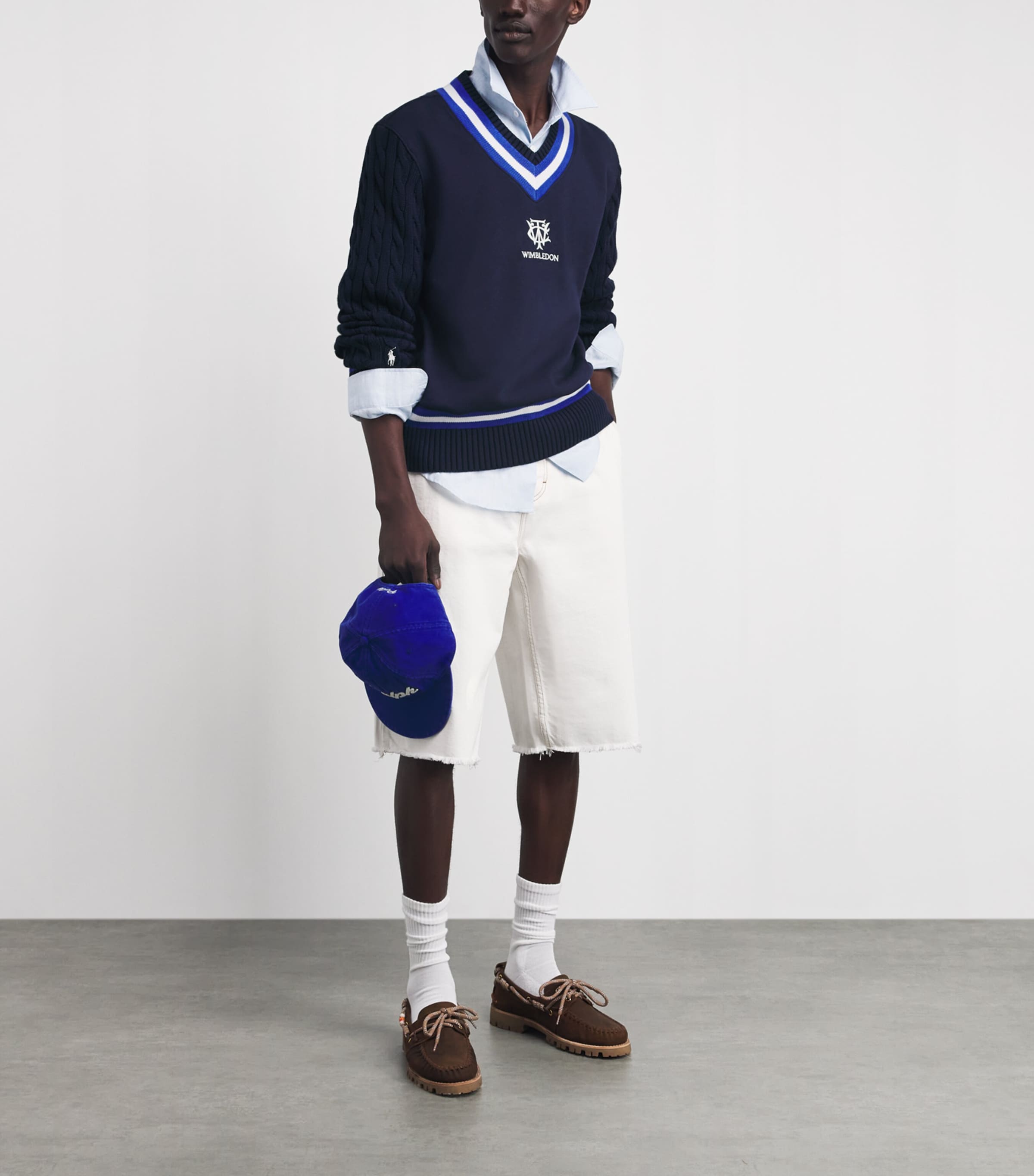Polo Ralph Lauren Mens x Wimbledon Hybrid Sweatshirt Refined Navy Image 2