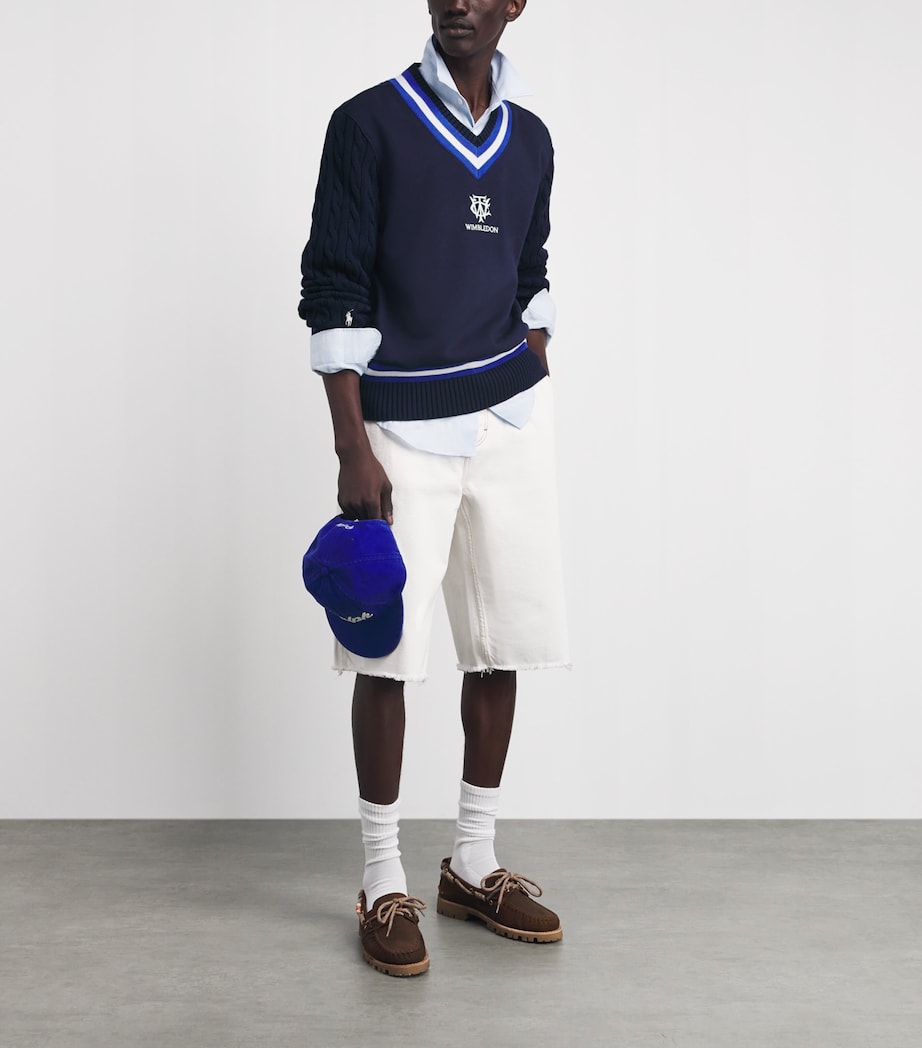 Polo Ralph Lauren Mens x Wimbledon Hybrid Sweatshirt Refined Navy Image 2