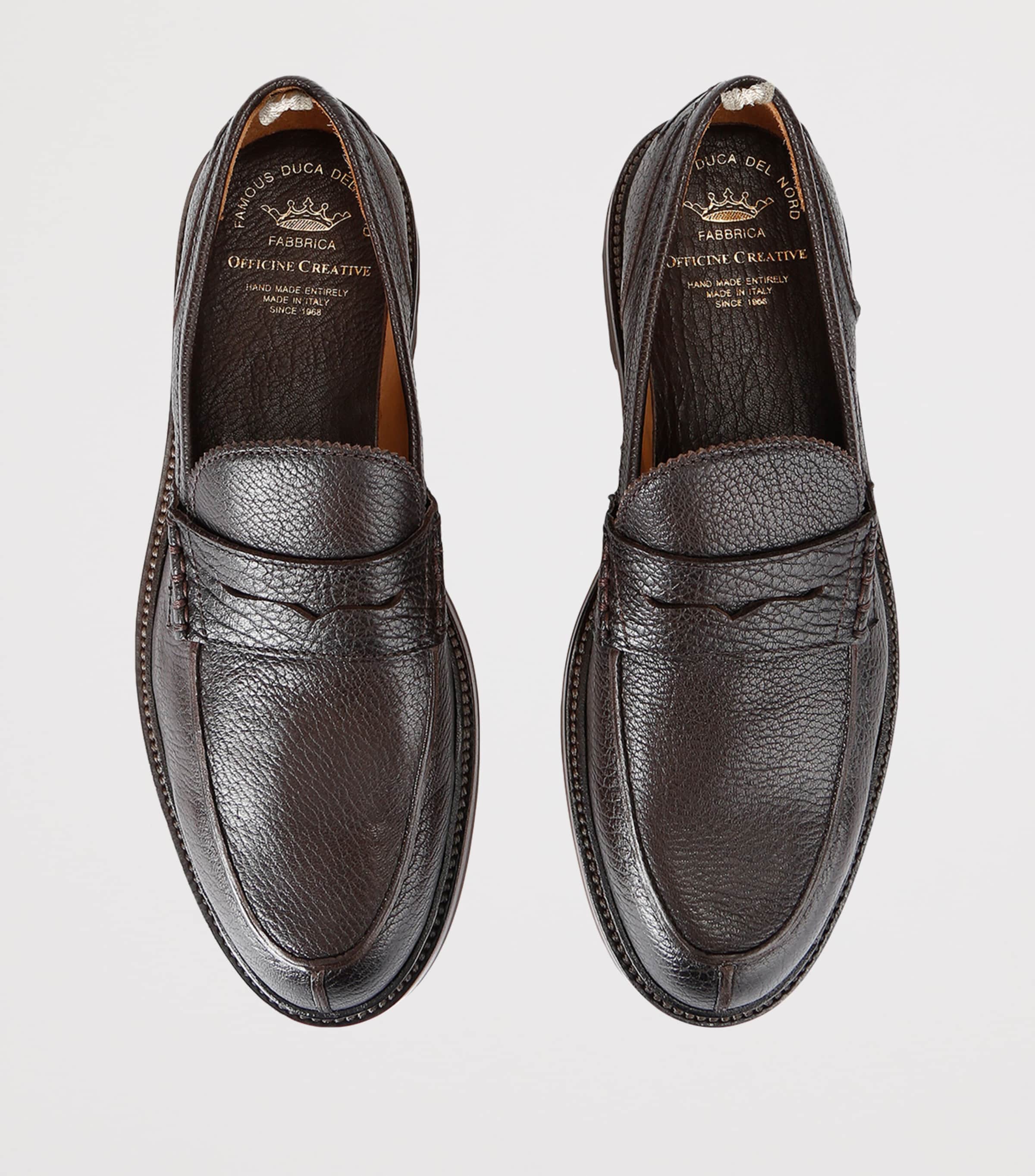 Leather Sax Flexi Loafers BROWN Image 4