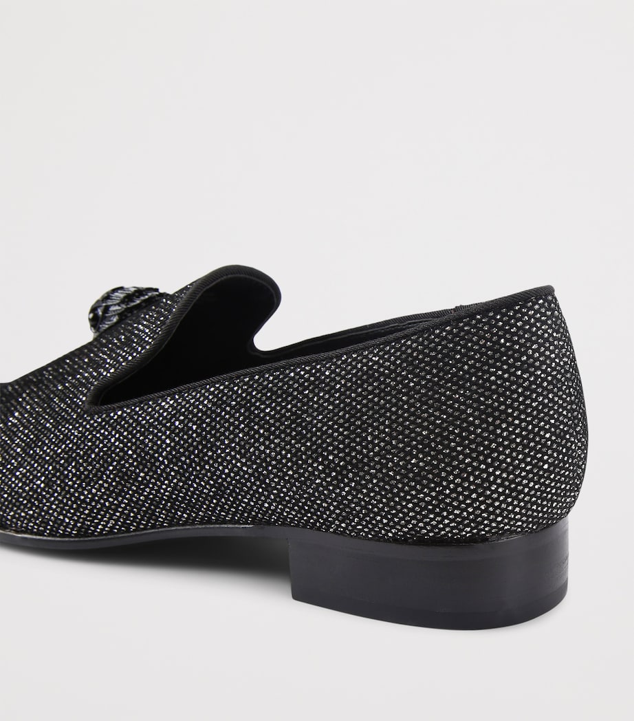 Embellished Ace Stud Loafers BLK/GREY Image 2