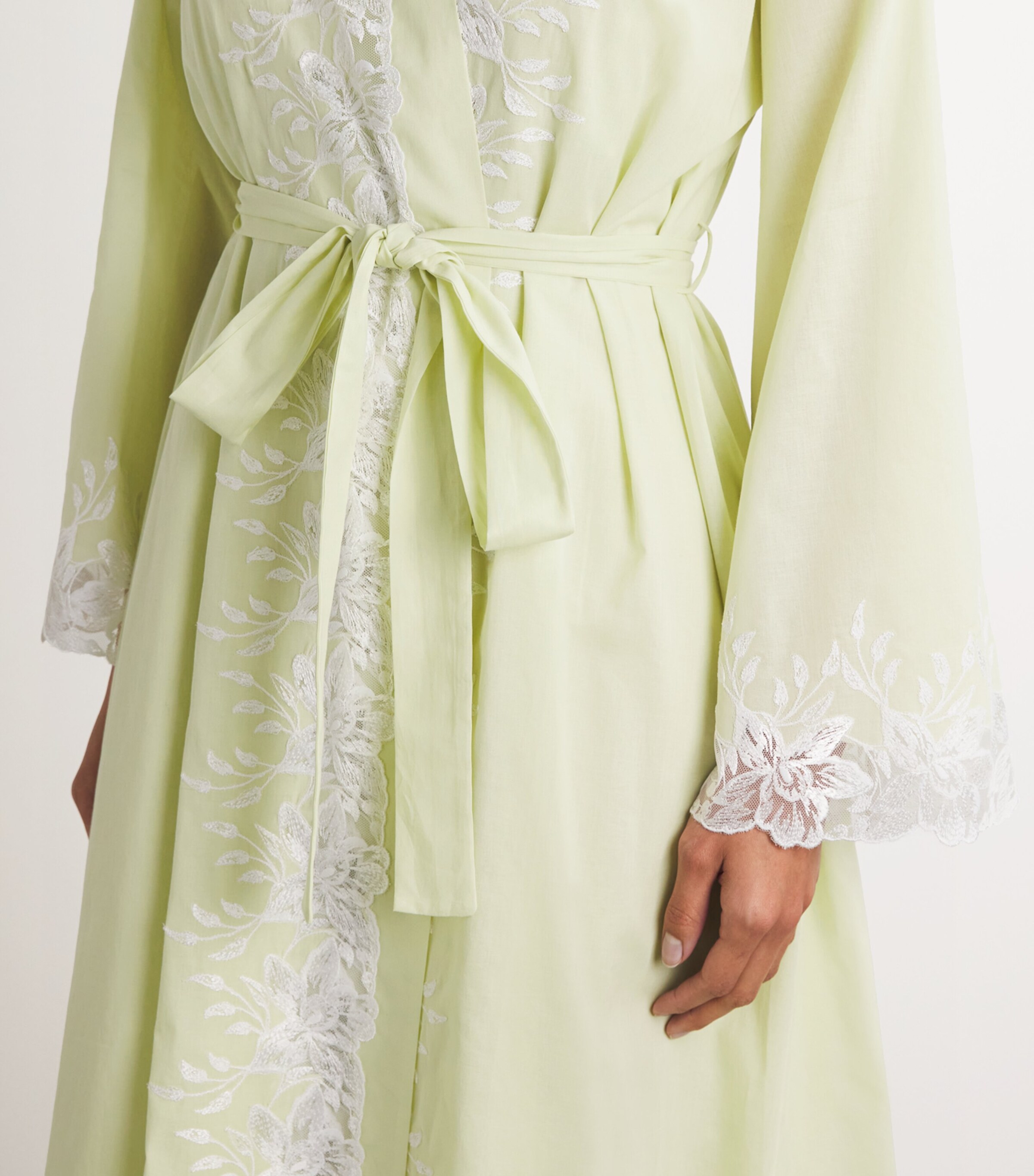 Bocan Womens Cotton Maia Robe Light Green Image 6