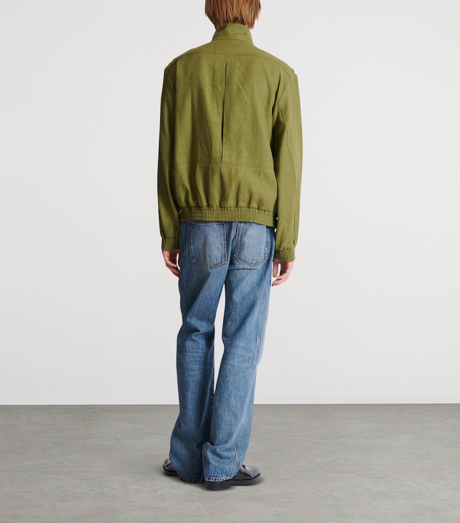 Cotton-Linen Aviator Jacket 7CW KAKI Image 3