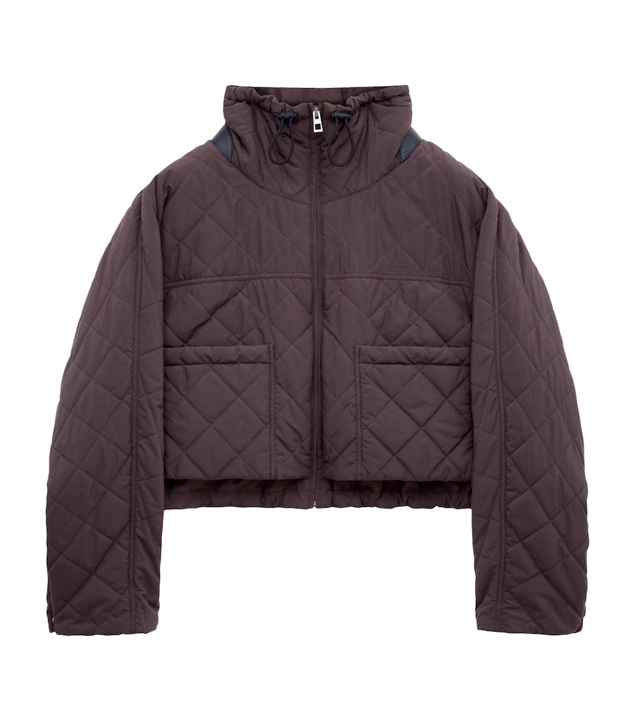 LOEWE Womens Technical Quilted Jacket Brown Image 1