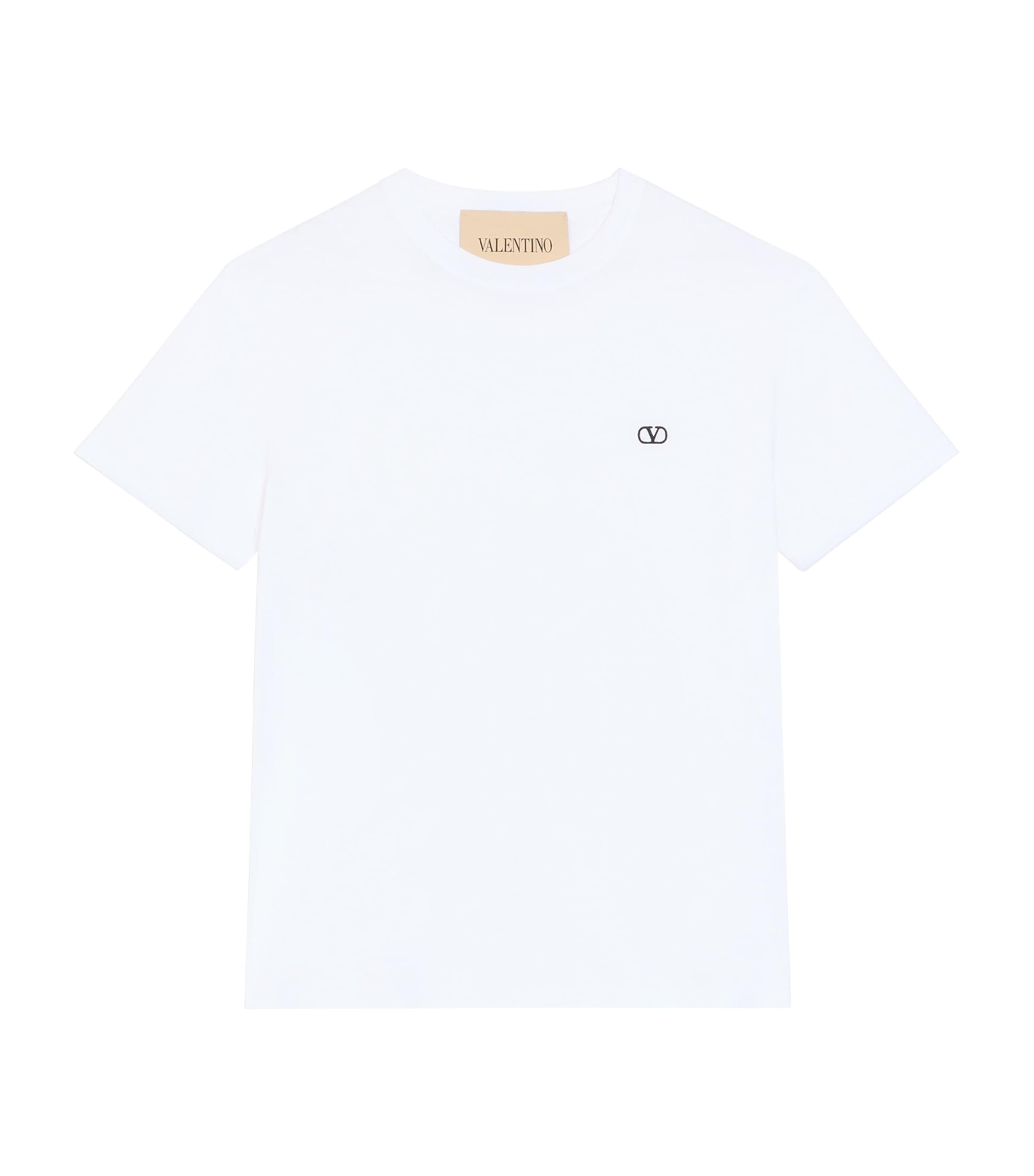 Valentino Mens Cotton VLogo T-Shirt Image 1