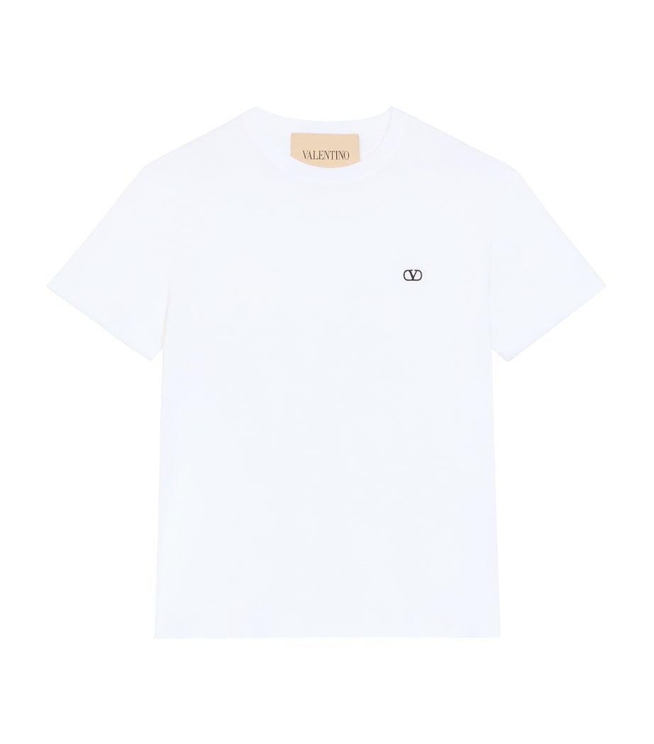 Valentino Mens Cotton VLogo T-Shirt Image 1