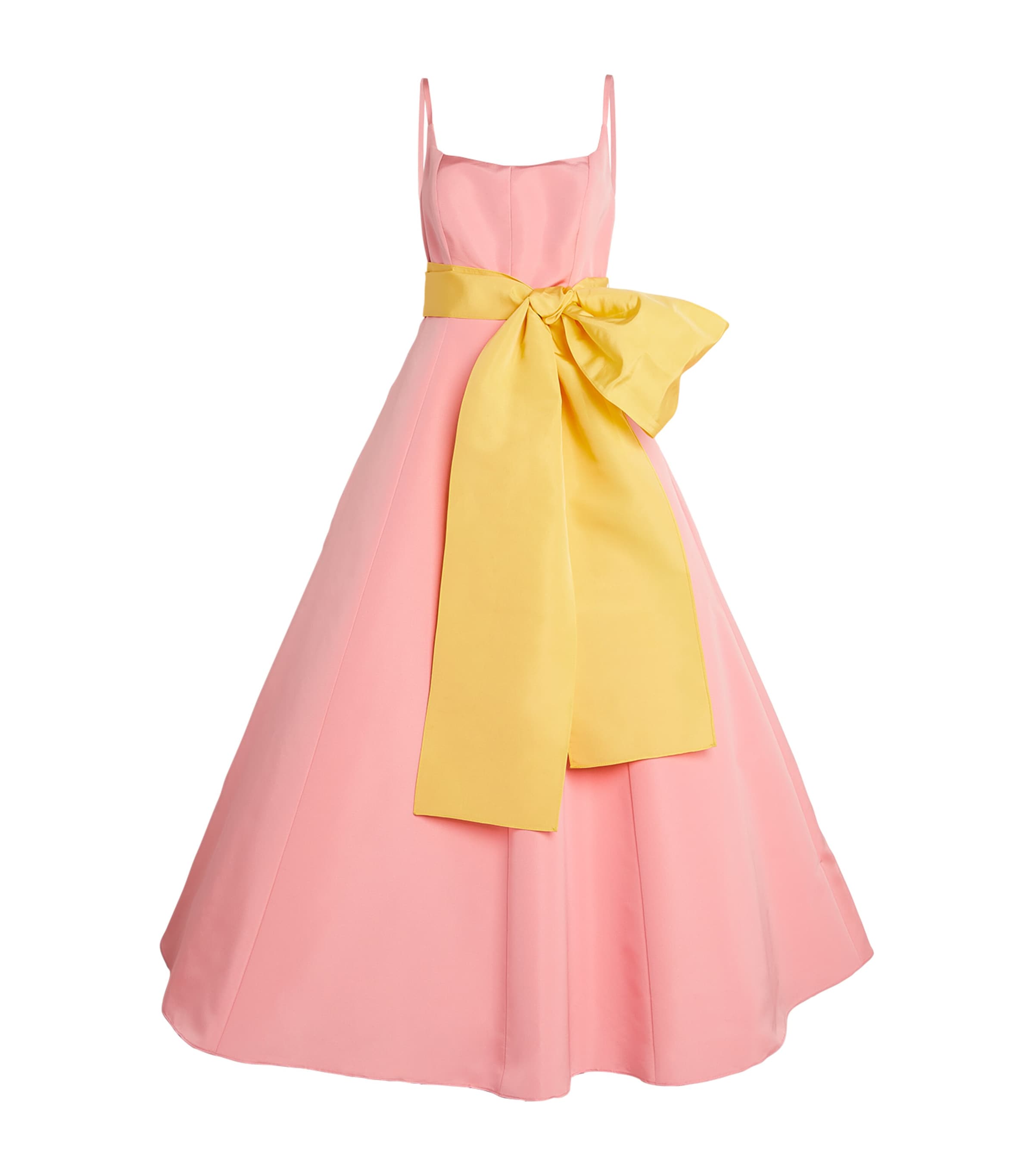 Carolina Herrera Silk Bow-detail Gown In Pink