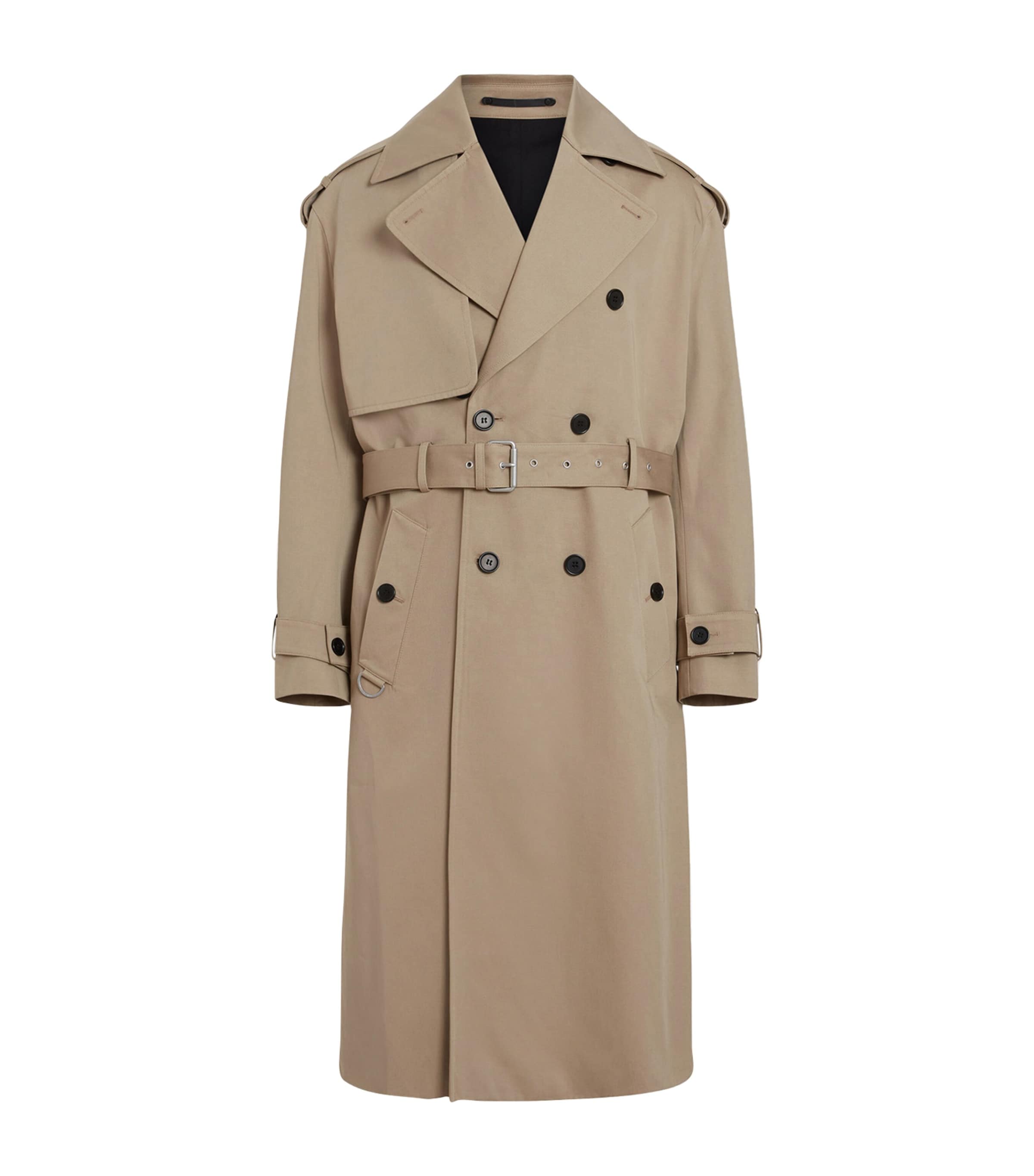 Allsaints Cotton Spencer Trench Coat In Brown