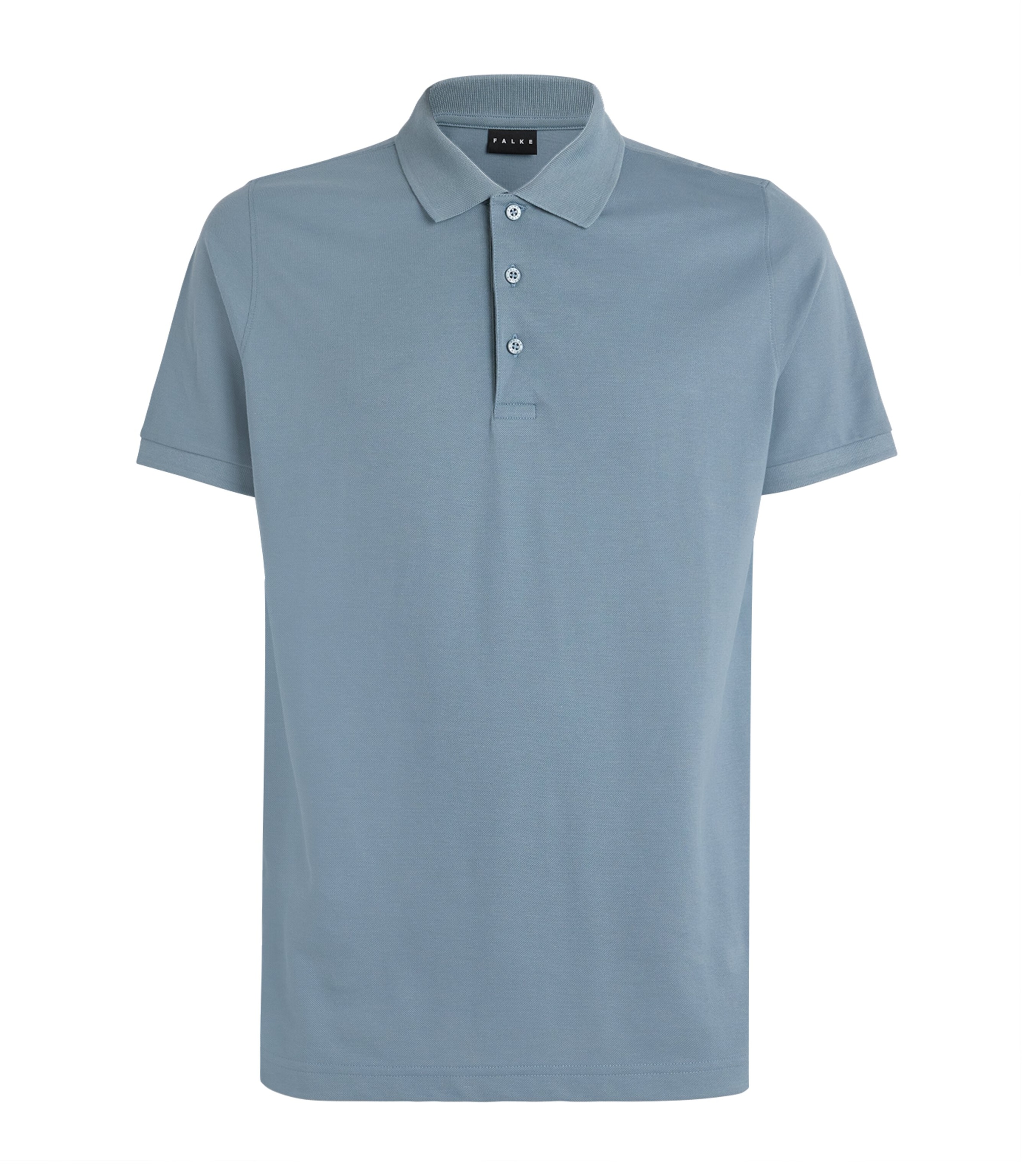 Falke Mens Pima Cotton Piqué Polo Shirt Monument Image 1