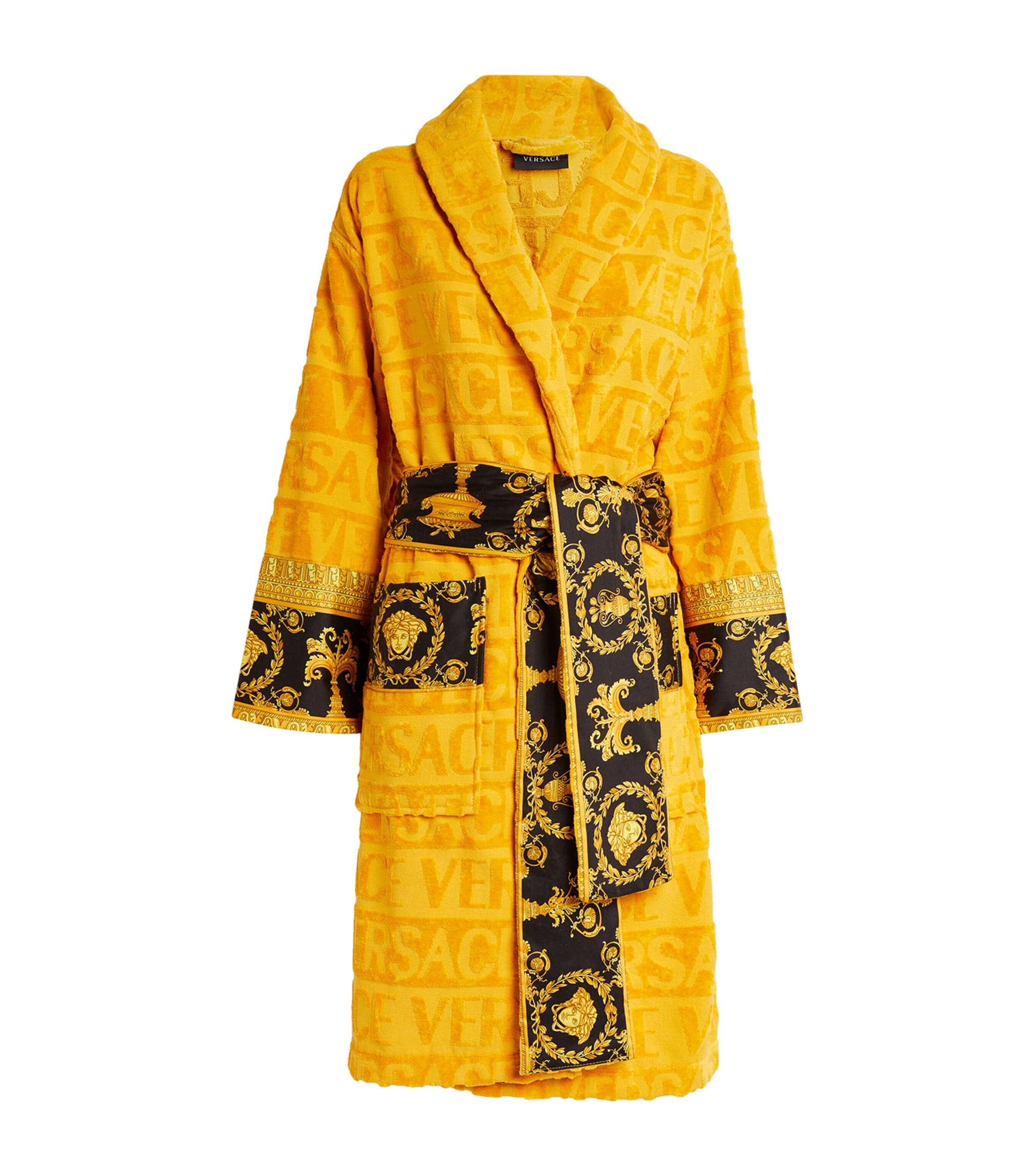 Versace Baroque Robe In Gold