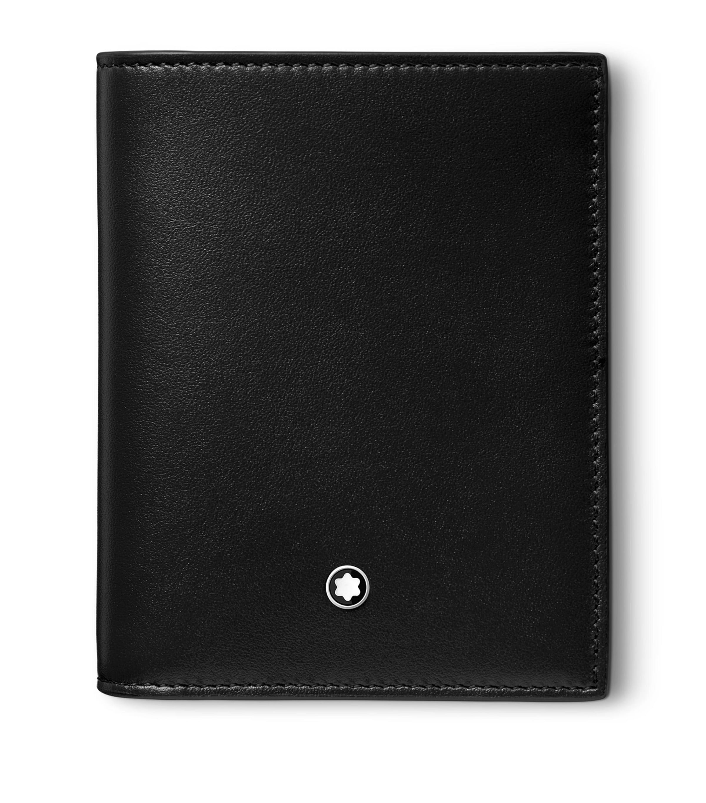Shop Montblanc Leather Meisterstück Wallet In Black