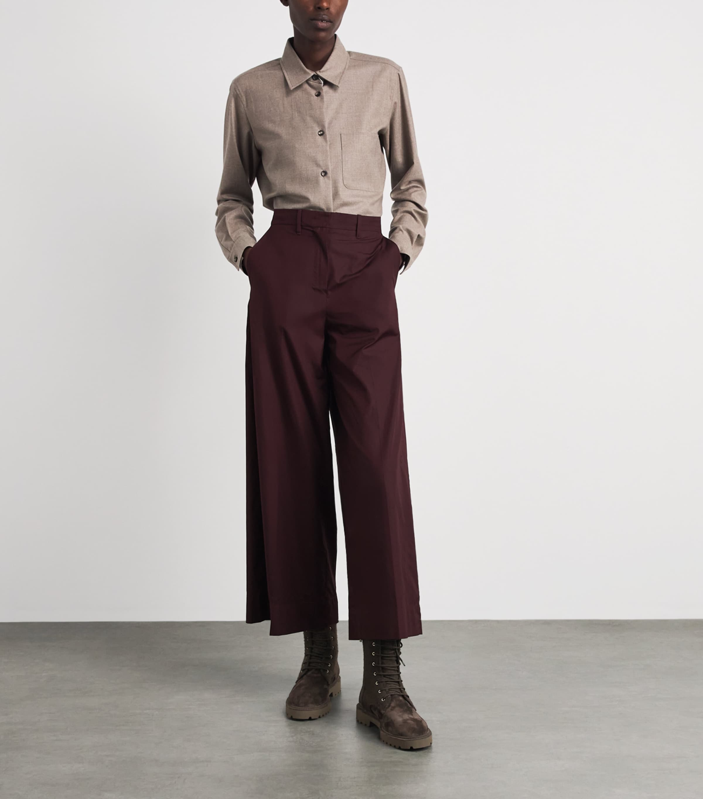 Max Mara Combat Boots Dark Bown Image 4