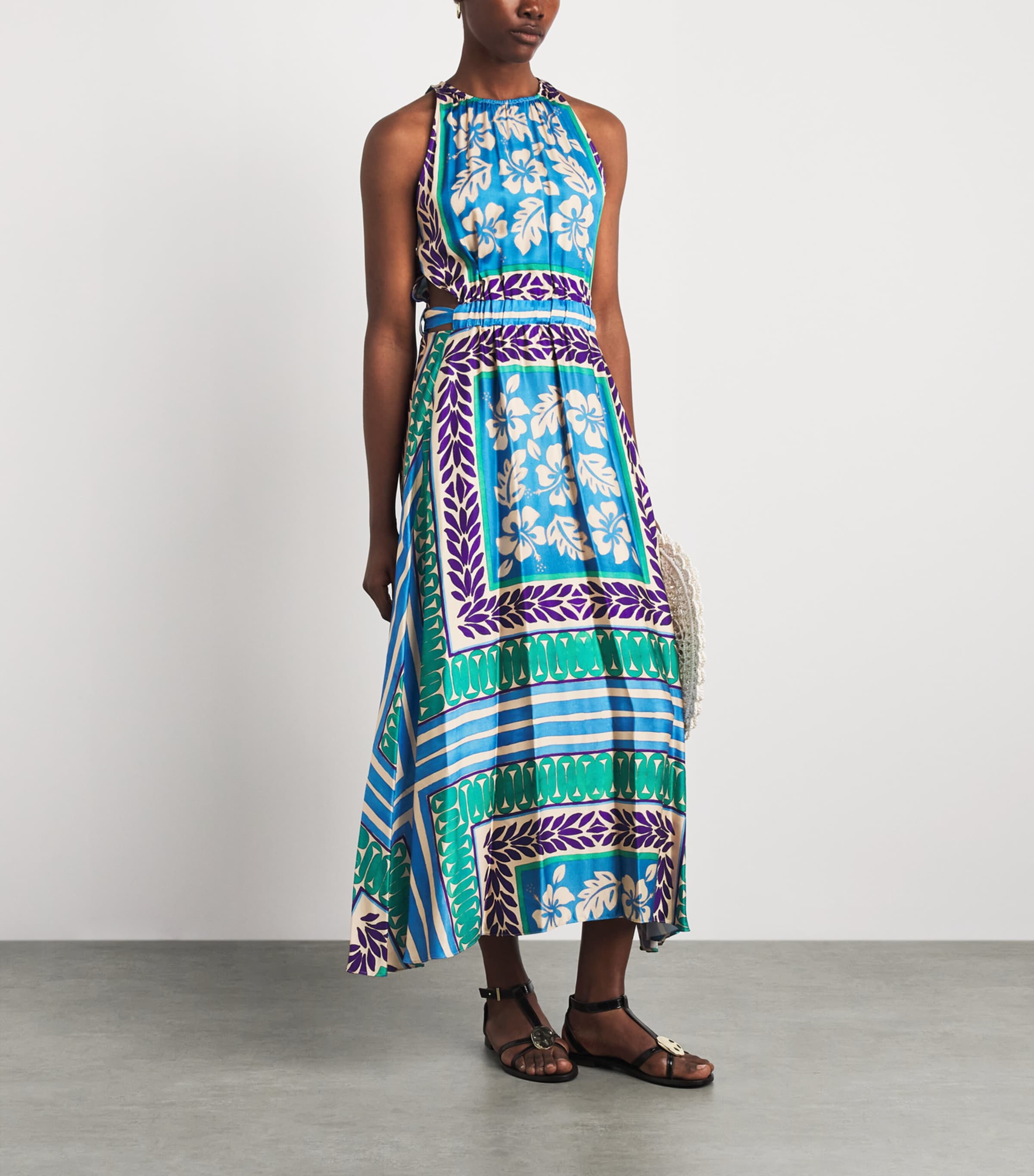 Sandro Paris Green Floral Maxi Dress | Harrods US