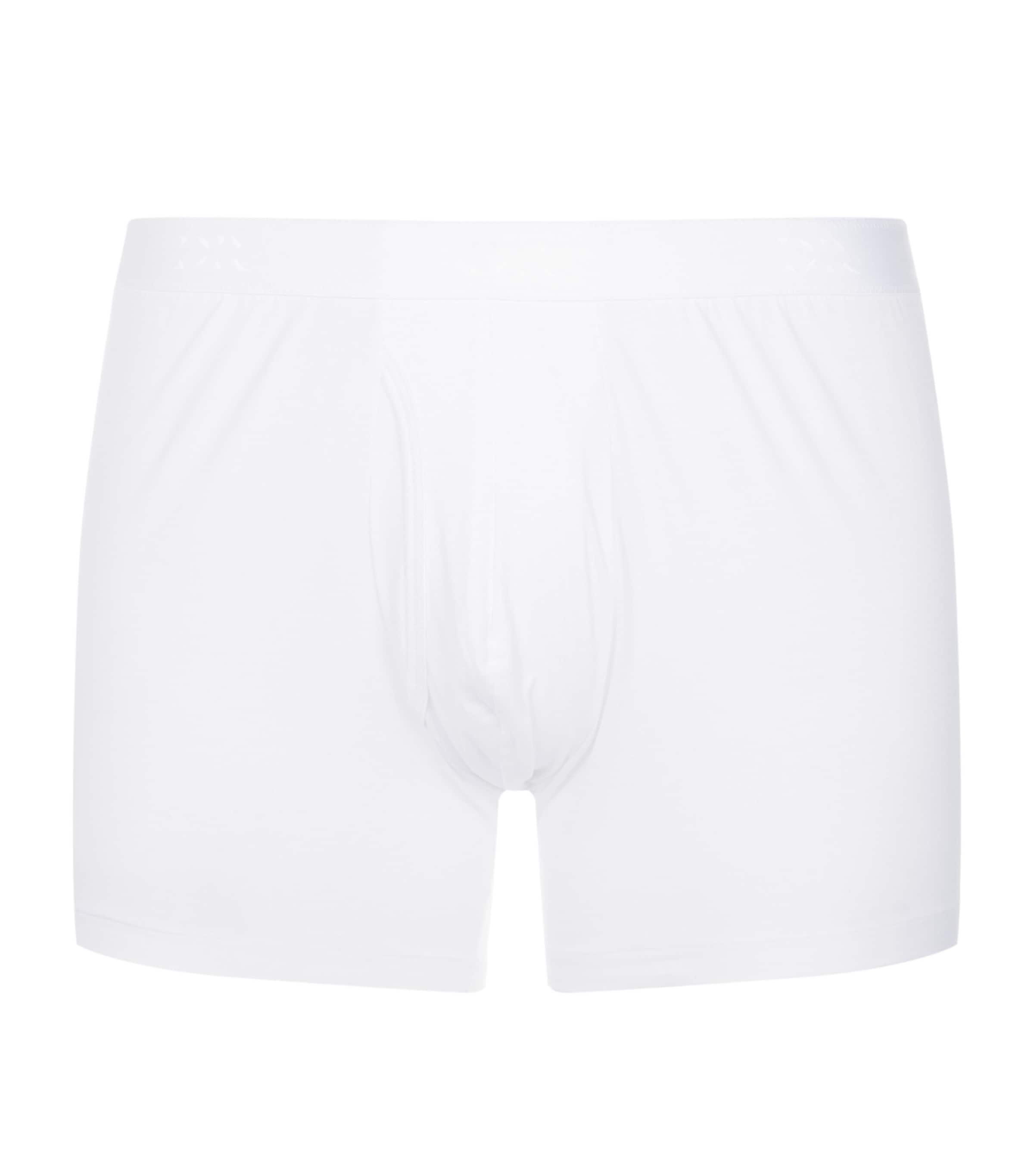 Shop Derek Rose Pima Cotton Stretch Open Trunks In White