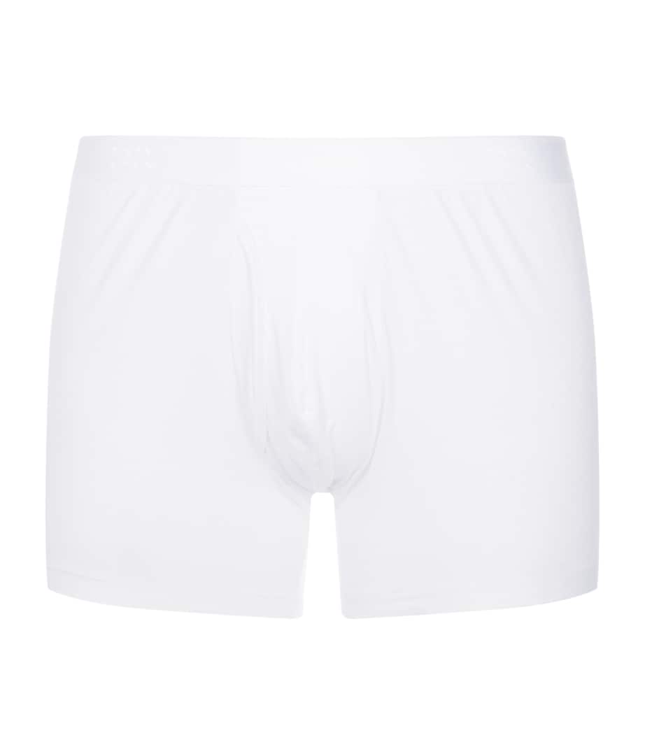 Pima Cotton Stretch Open Trunks WHITE Image 1