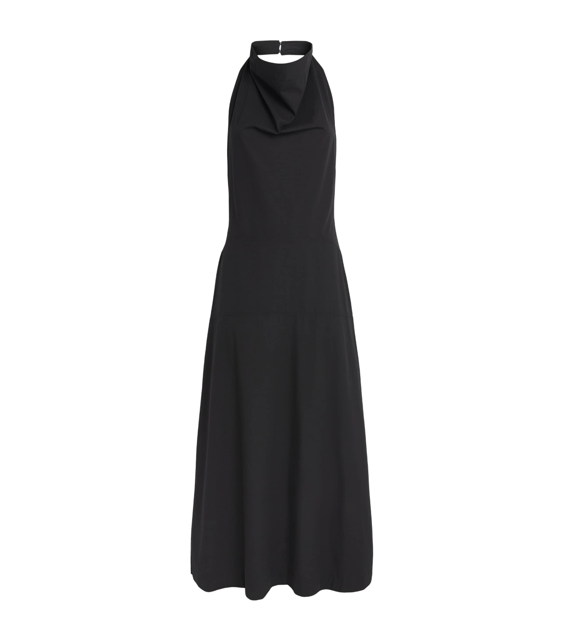 CAMILLA AND MARC Womens Halterneck Grace Maxi Dress Dblk Black Image 1
