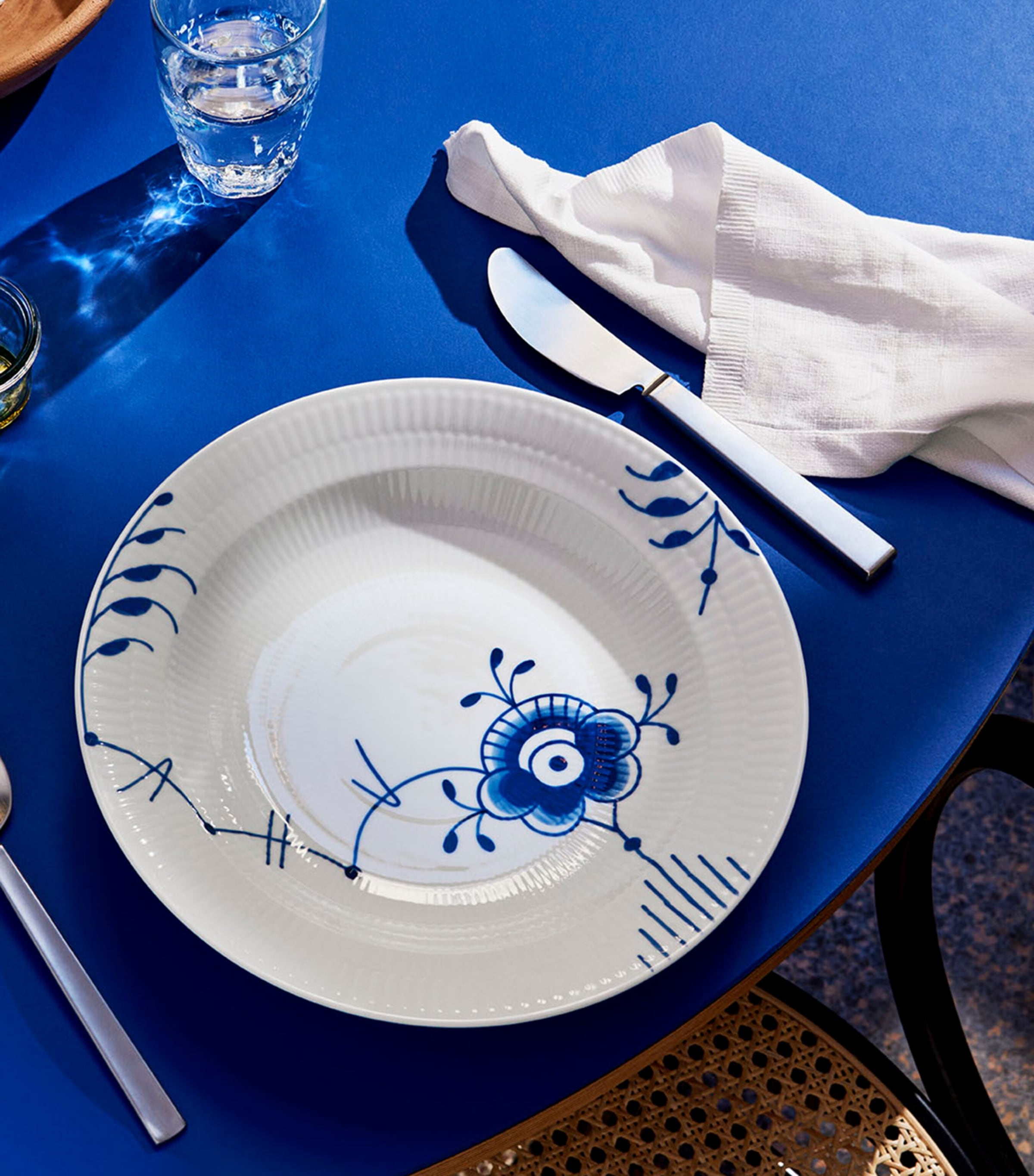 Royal Copenhagen Blue Fluted Mega Deep Plate (27cm) Blue Image 2