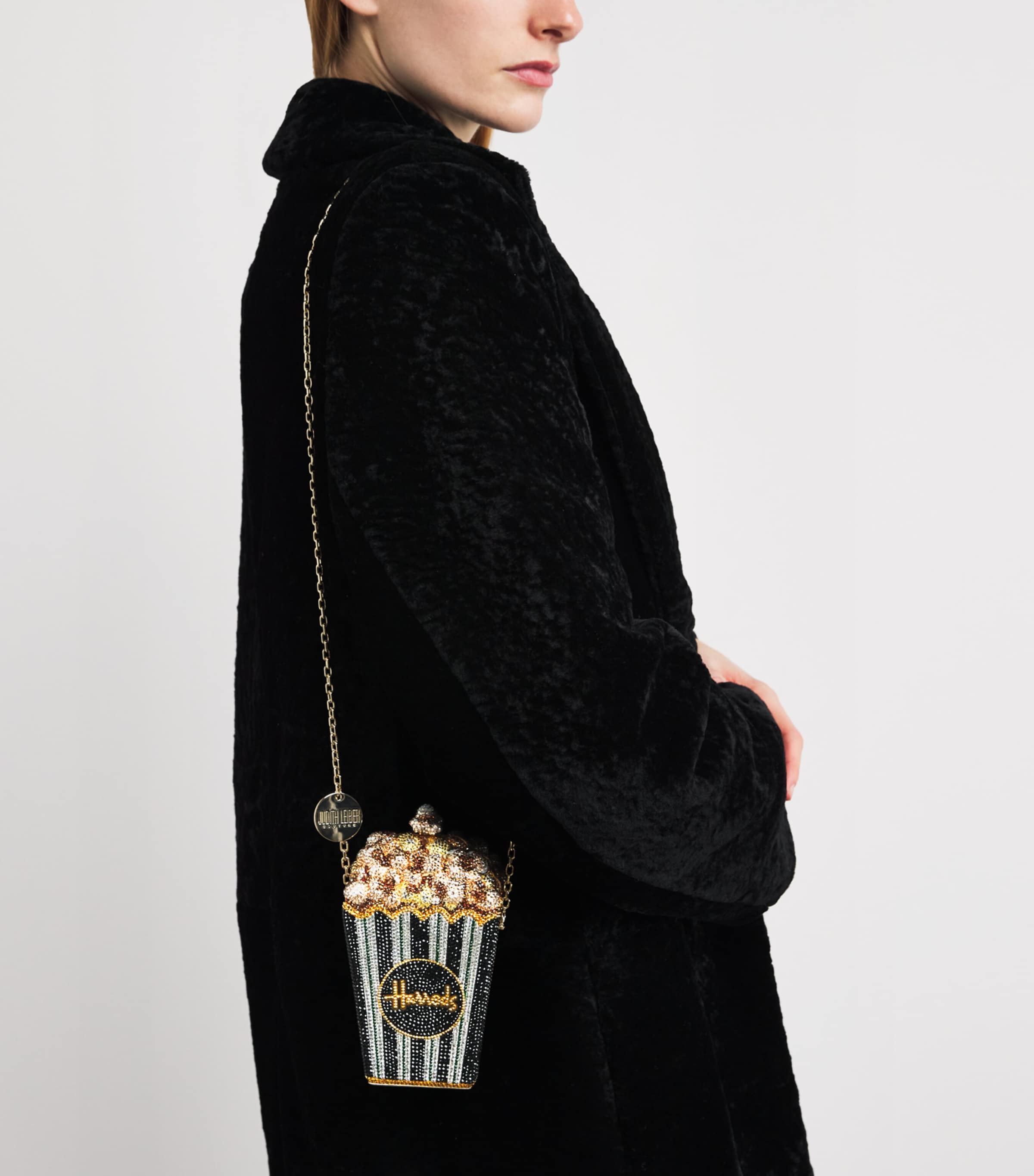 x Harrods EXCLUSIVE Popcorn Clutch Bag CHAMPAGNE JET MULTI Image 2