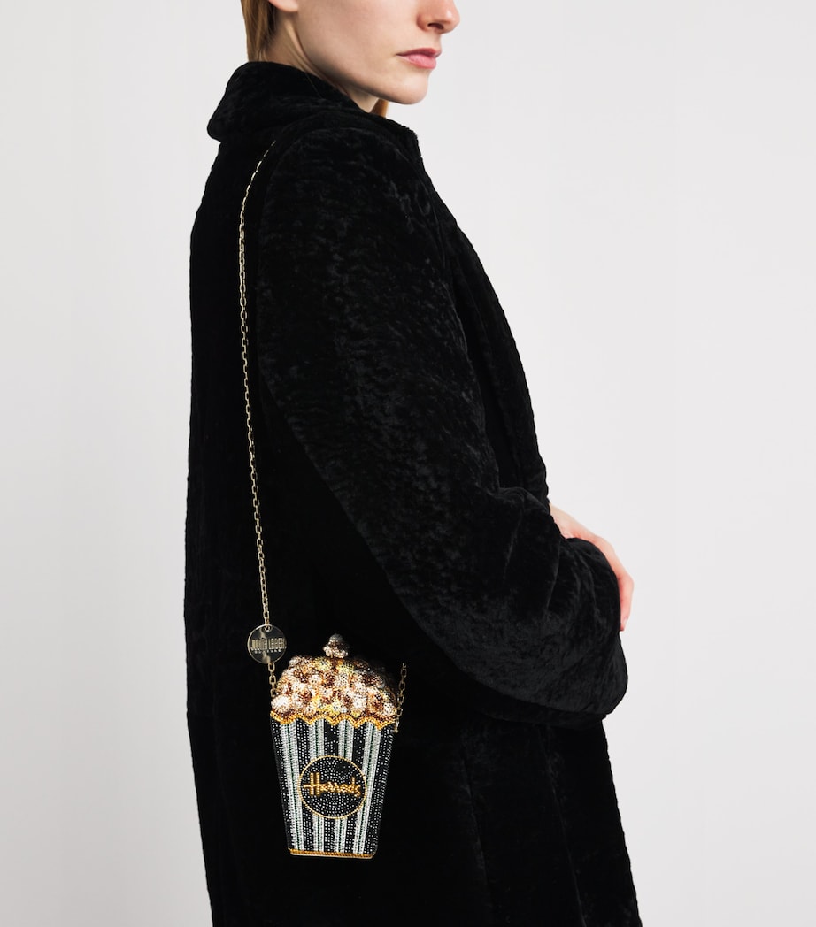 x Harrods EXCLUSIVE Popcorn Clutch Bag CHAMPAGNE JET MULTI Image 2