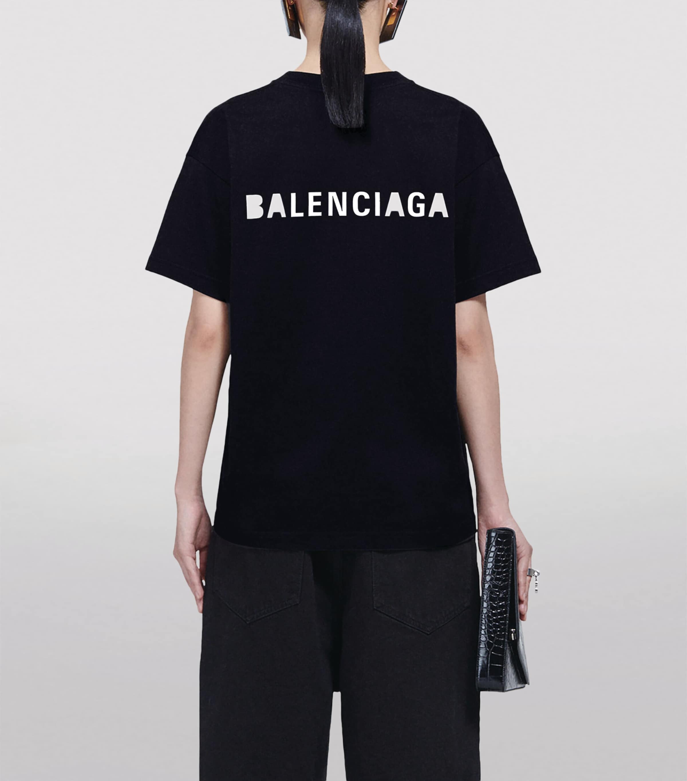 Balenciaga Black Logo T-Shirt | Harrods NO Balenciaga Black Logo T-Shirt | Harrods NO