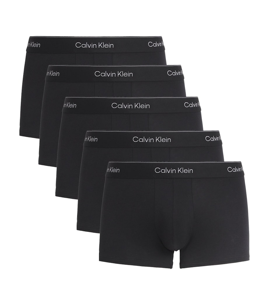 Calvin Klein Mens Cotton Stretch Icon Trunks (Pack of 5) Black Black Image 1