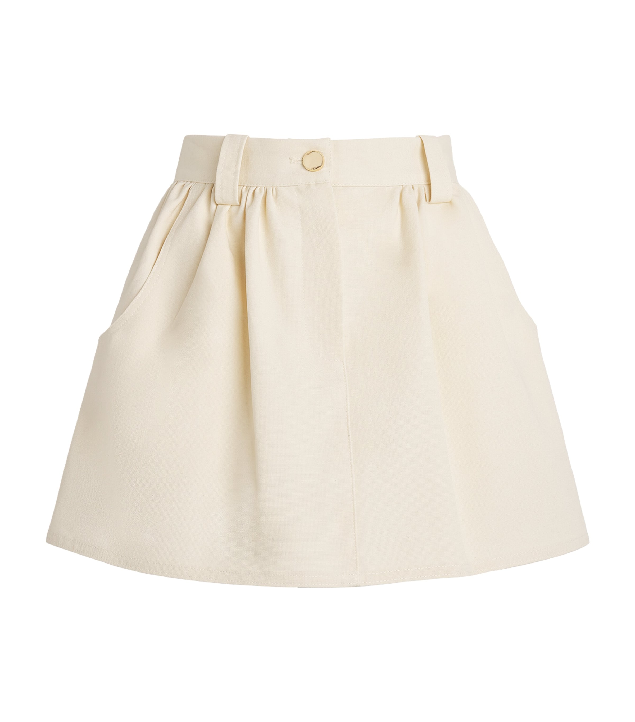 Maje Womens Cotton Canvas Skort Ecru Image 1