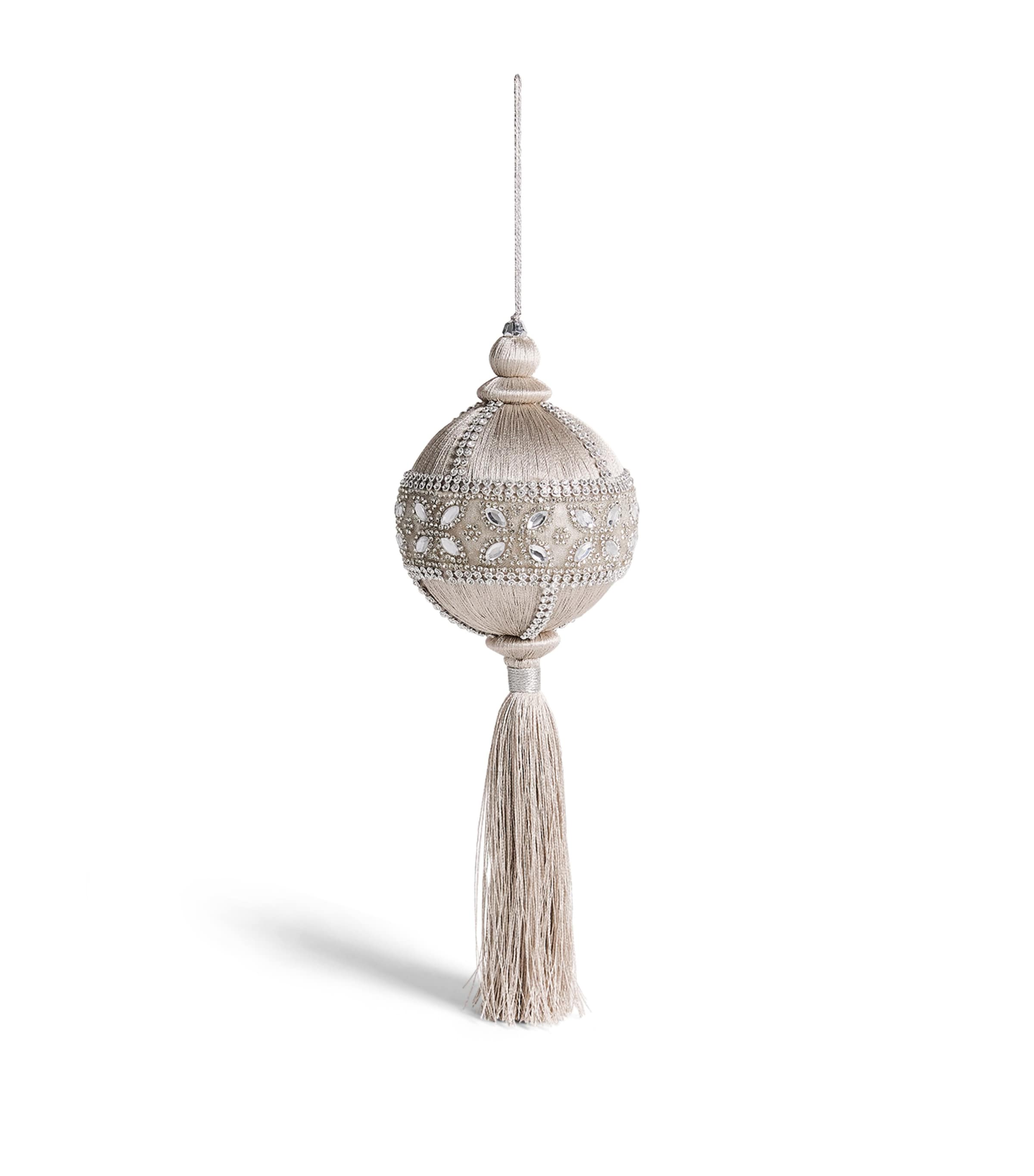 Tinker Tailor Crystal-Embellished Tassel Bauble Pale Slv & Slv Image 1