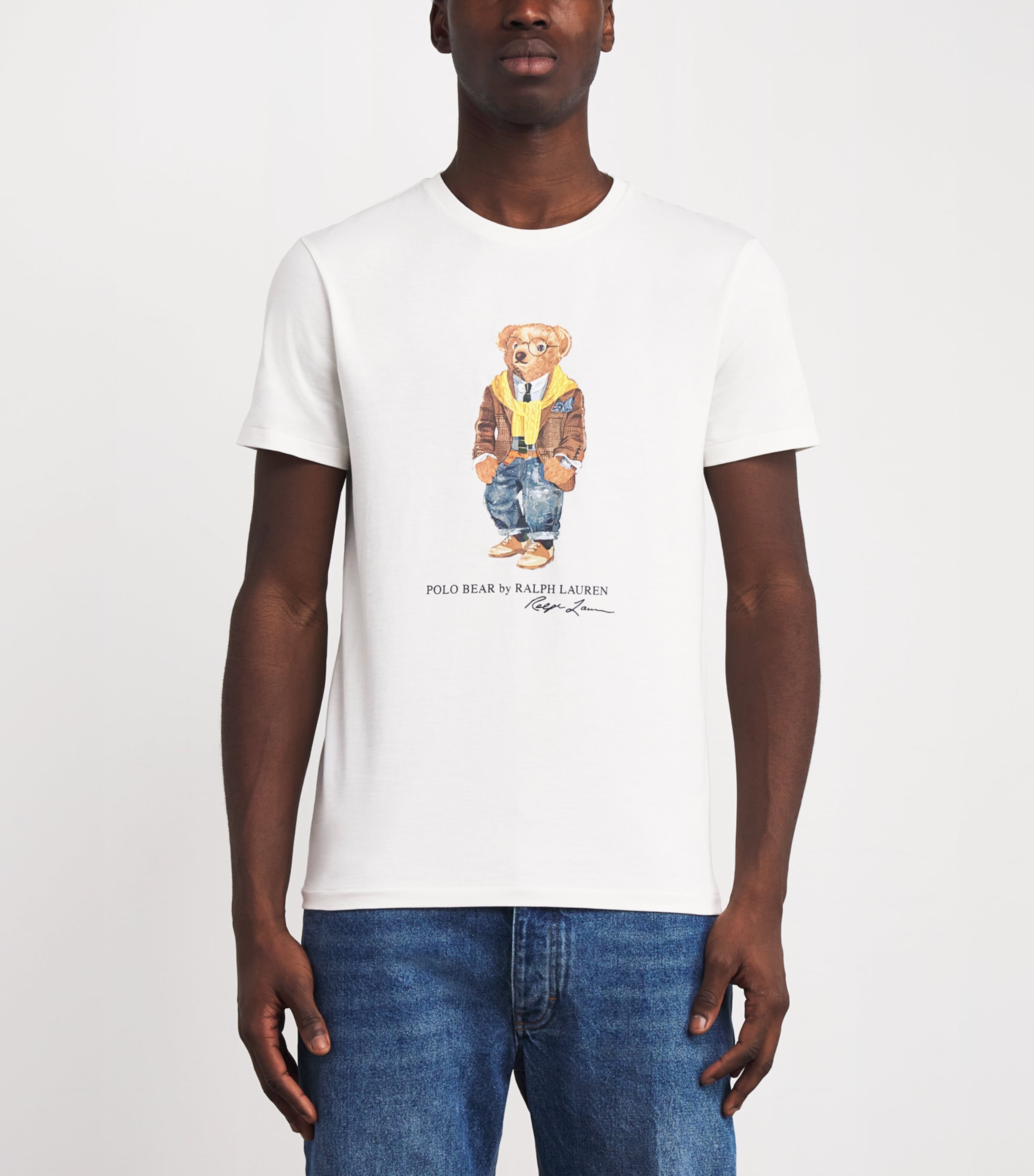 Cotton Polo Bear T-Shirt WHITE Image 3