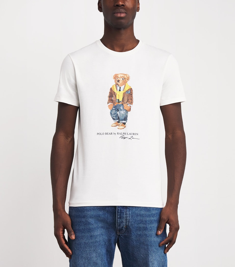 Cotton Polo Bear T-Shirt WHITE Image 3