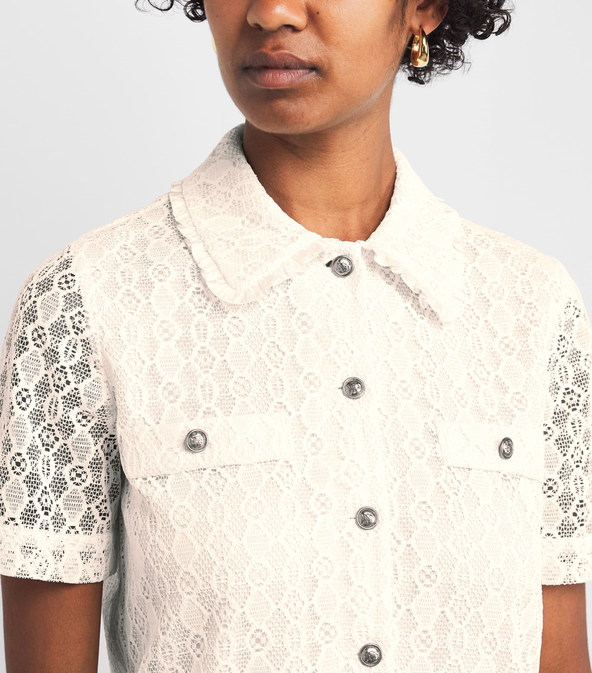 Lace Mini Dress ECRU Image 4