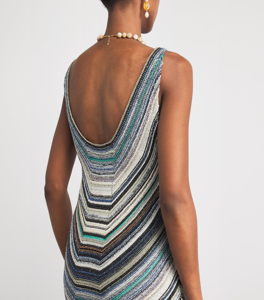 Missoni Womens Knitted Sleeveless Maxi Dress Mlti Cld Tones Image 5