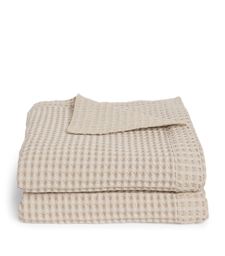 Textured Checkers Throw (310cm x 150cm) NEUTRAL Image 1