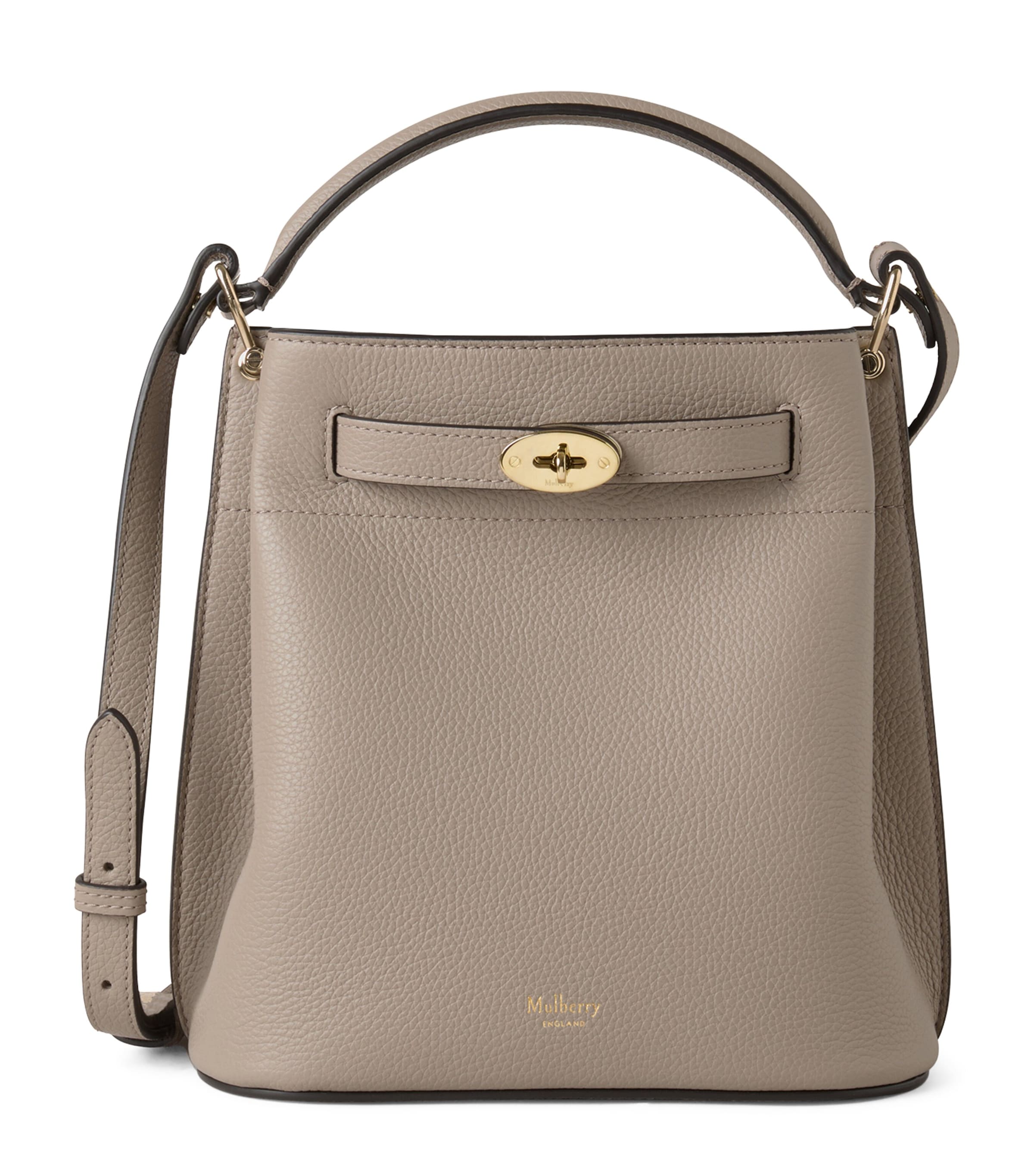 Mulberry Leather Islington Bucket Bag In Neutral