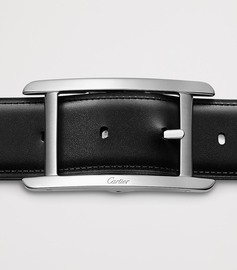 Cartier Leather Reversible Tank de Cartier Belt Black Image 5
