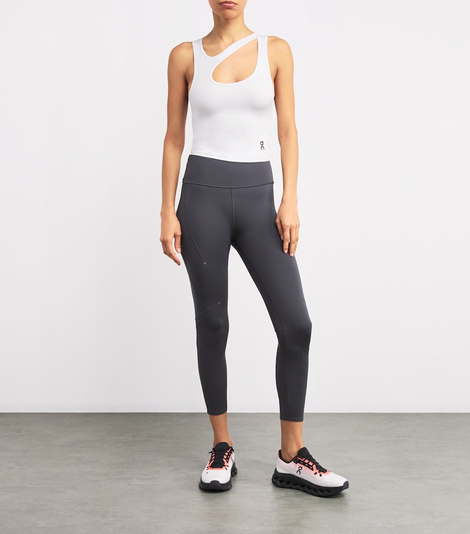 On Womens Studio Cut-Out Crop Top White Image 2