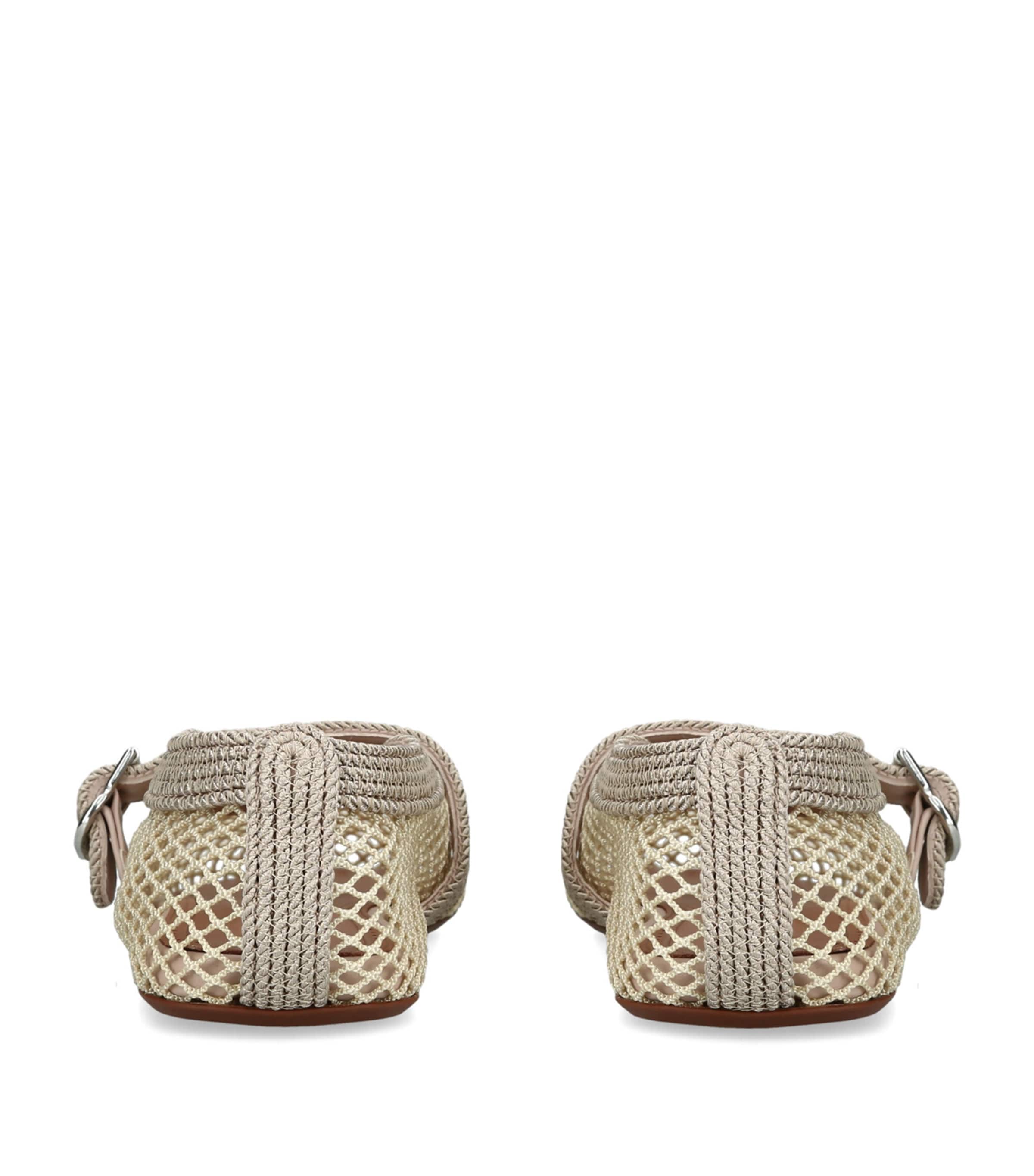 Alaïa Mesh Ballet Flats Beige Comb Image 2