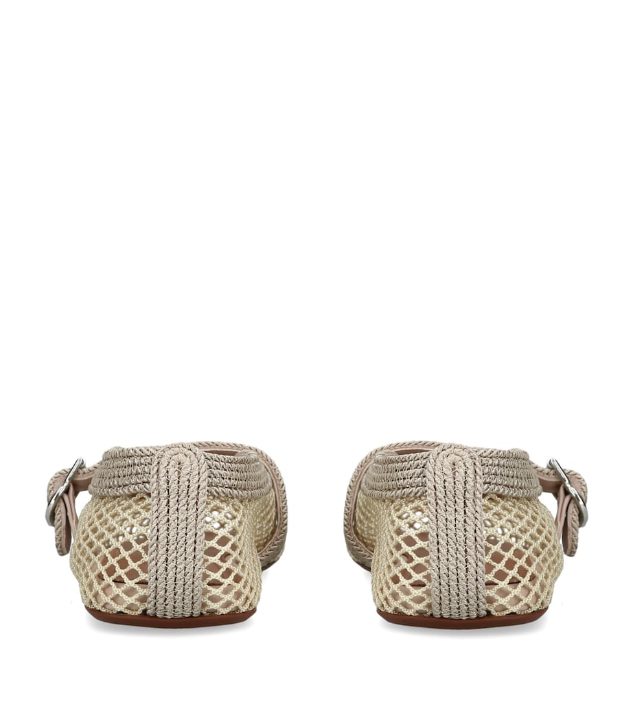 Alaïa Mesh Ballet Flats Beige Comb Image 2