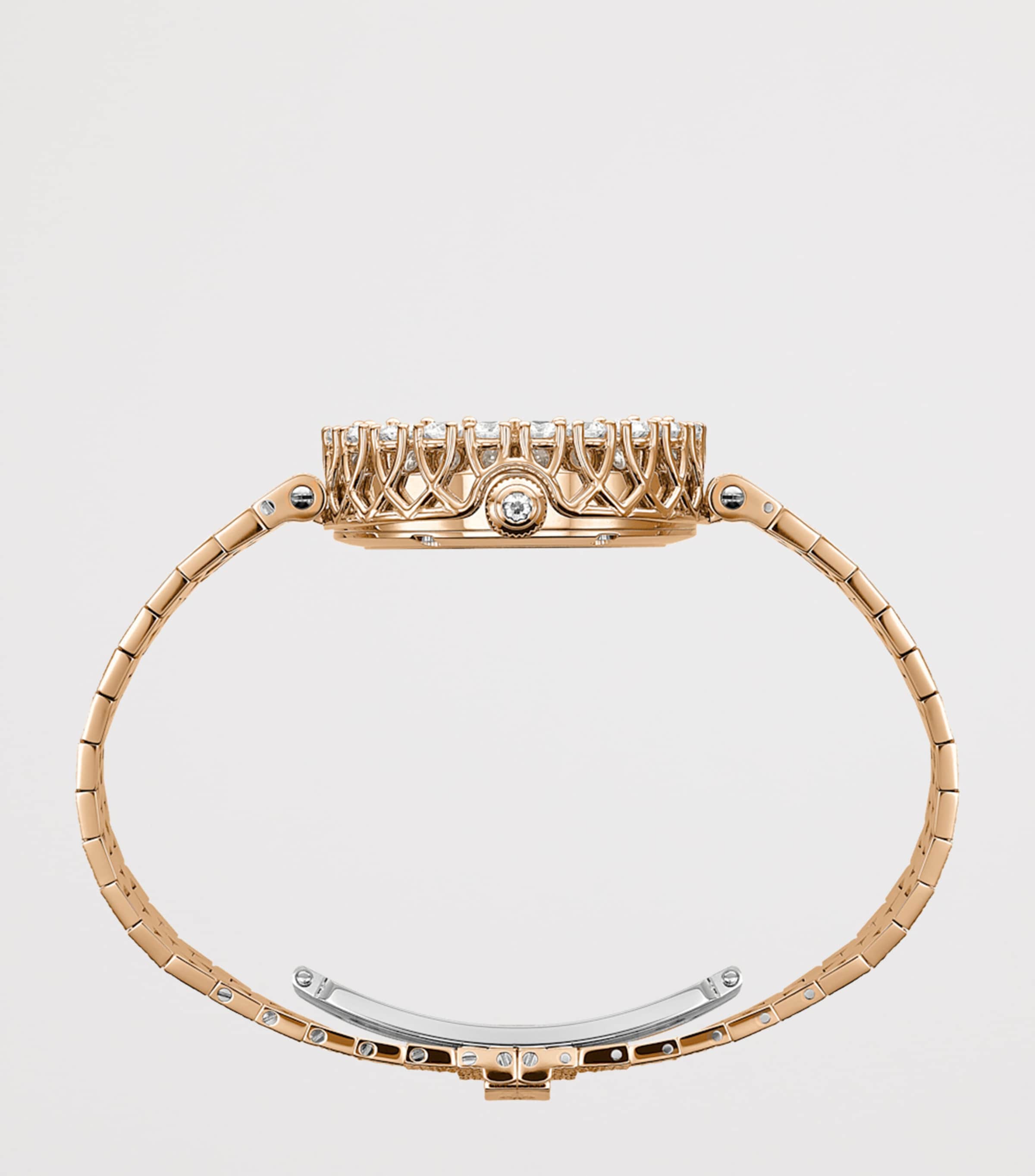 Rose Gold, Diamond and Malachite L'Heure du Diamant Watch 26mm 18K ROSE GOLD Image 3