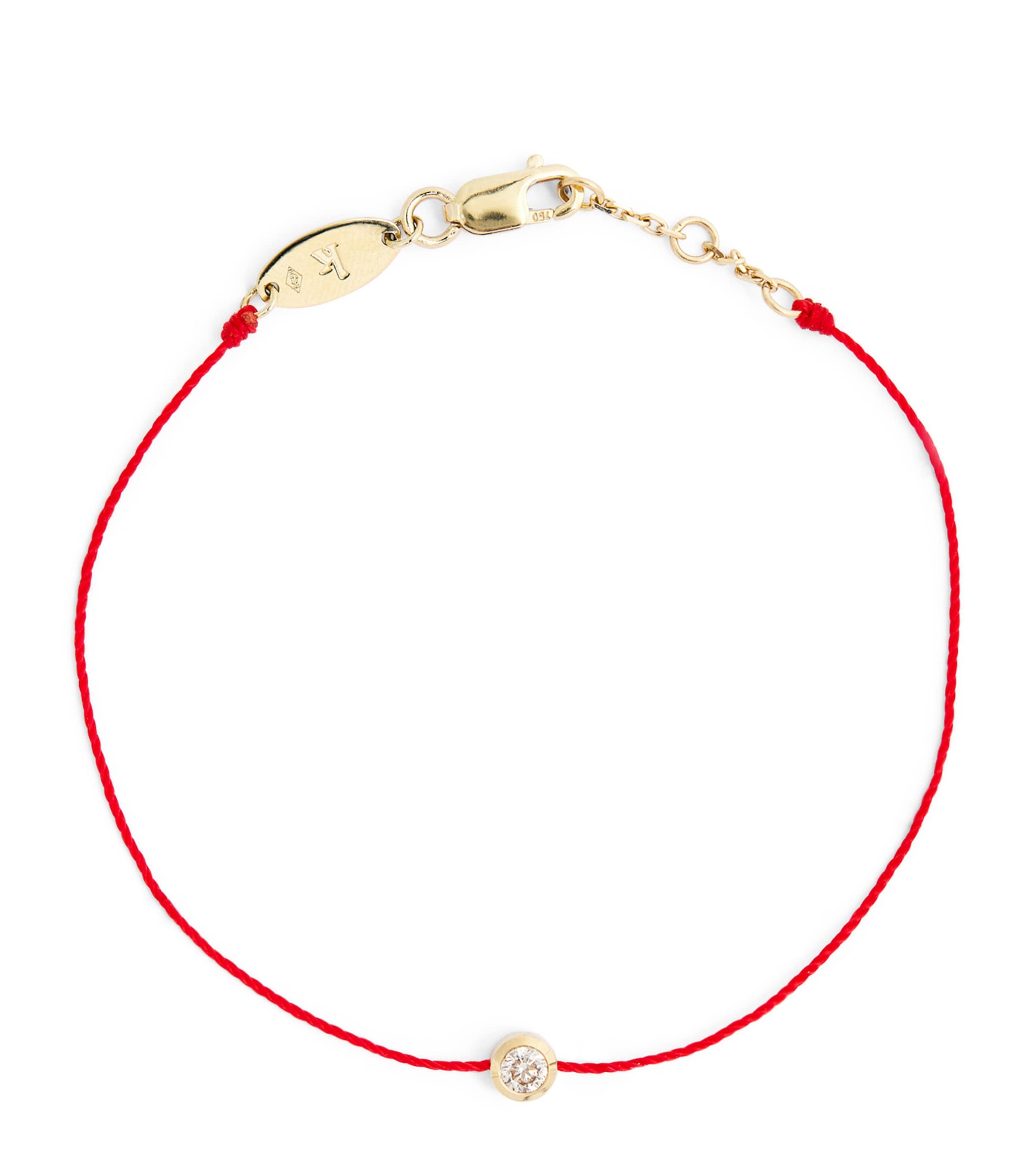 Redline Yellow Gold And Diamond Pure Bracelet In Red