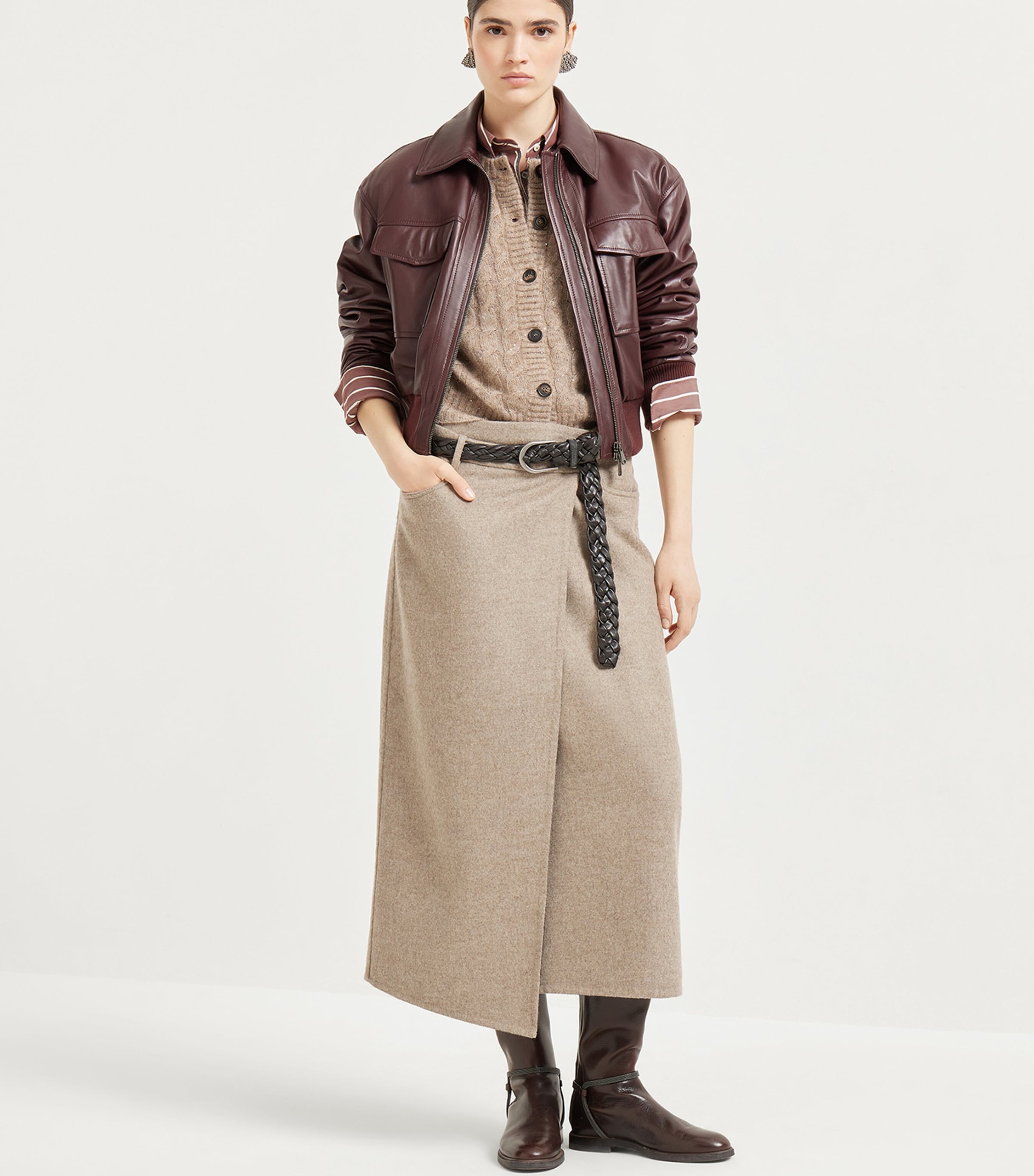 Brunello Cucinelli Leather Bomber Jacket | Harrods US
