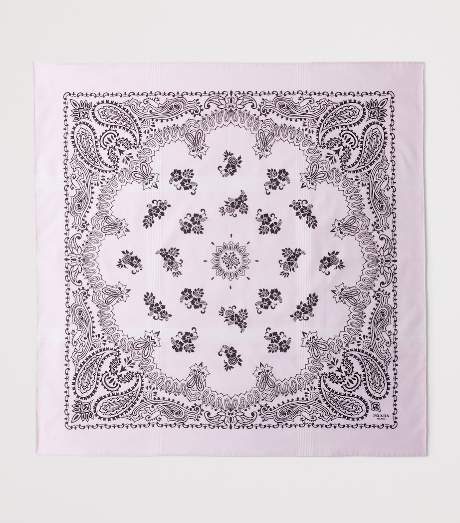 Prada Silk Paisley Scarf Pink Image 2