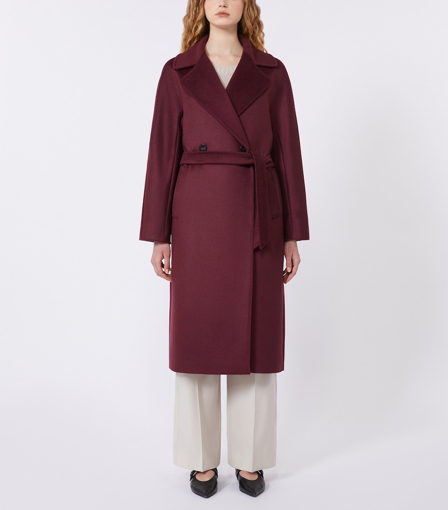 Virgin Wool Wrap Coat BORDEAUX Image 2