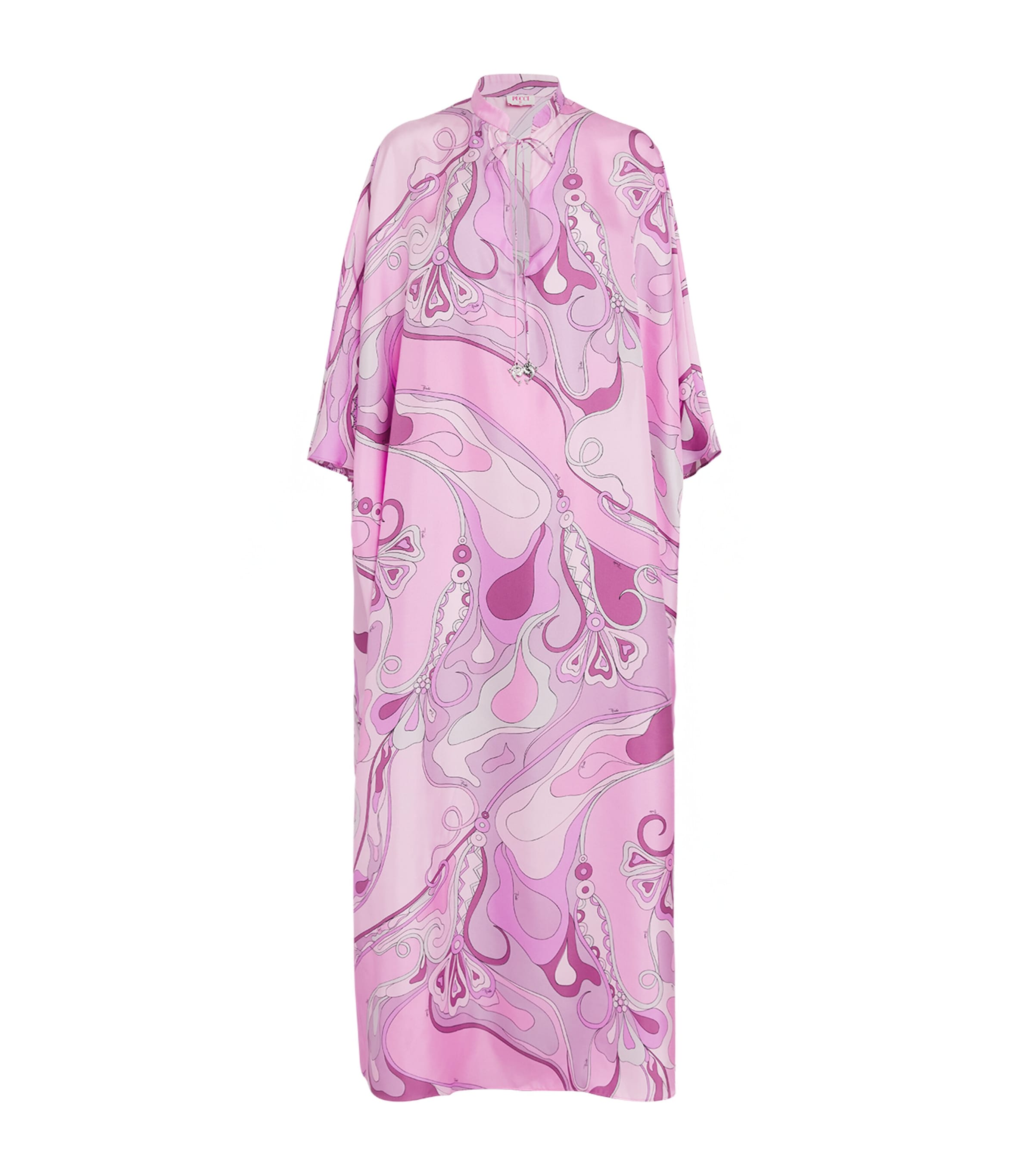 Pucci Silk Orchidee Kaftan In Pink