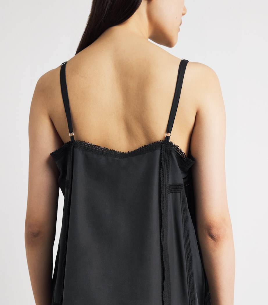 Toteme Womens Silk Monogram Midi Dress Black Image 5