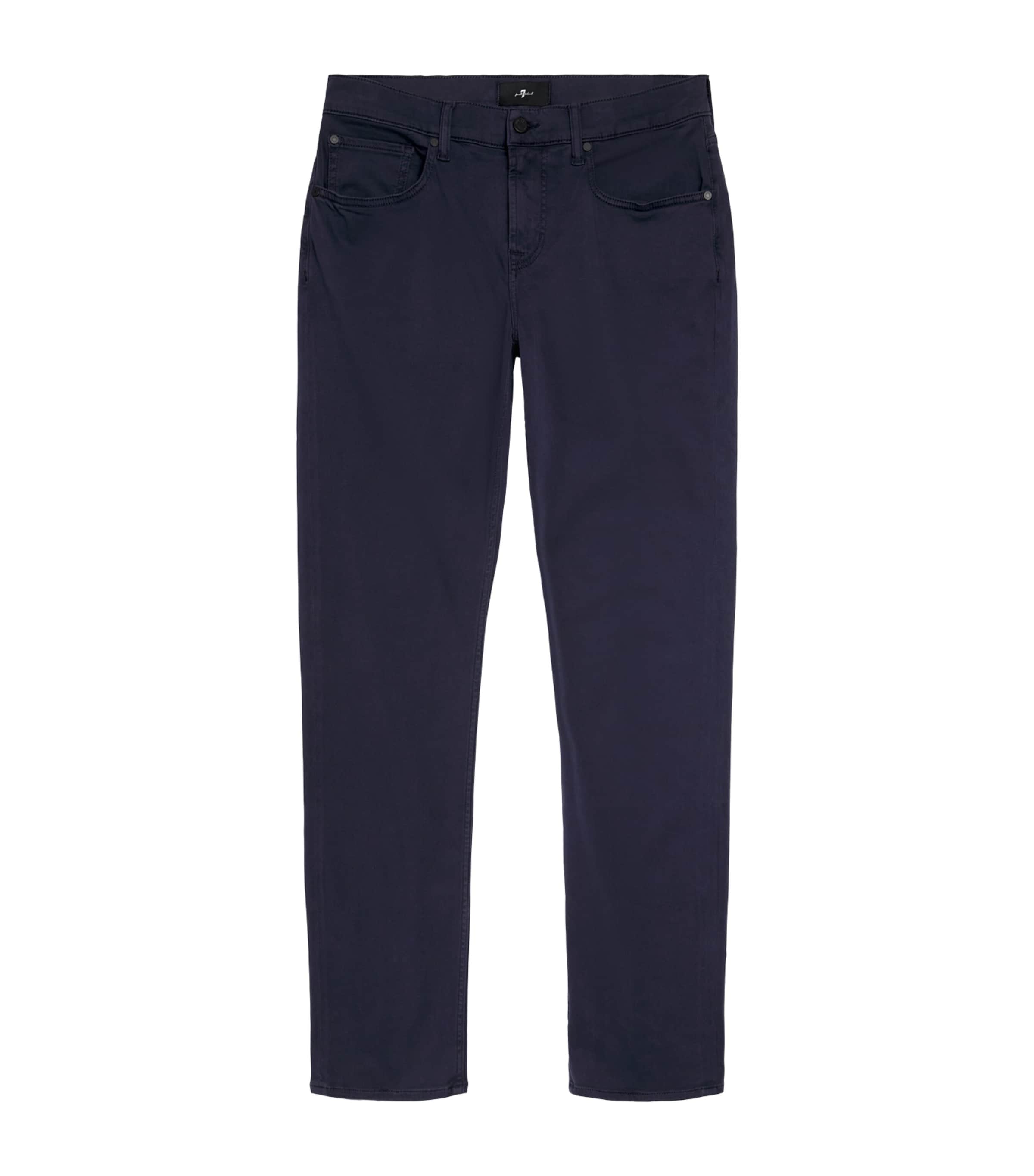 7 For All Mankind Mens Slimmy Luxe Performance Plus Jeans Blue Image 1