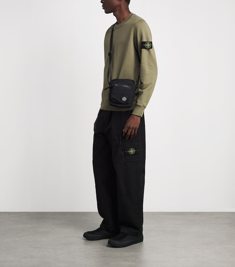 Stone Island Mens Compass Logo Sweatshirt Image 2