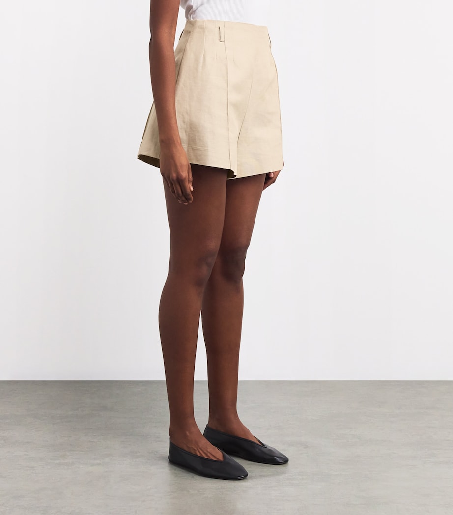 Marled Suit Shorts BEIGE Image 3