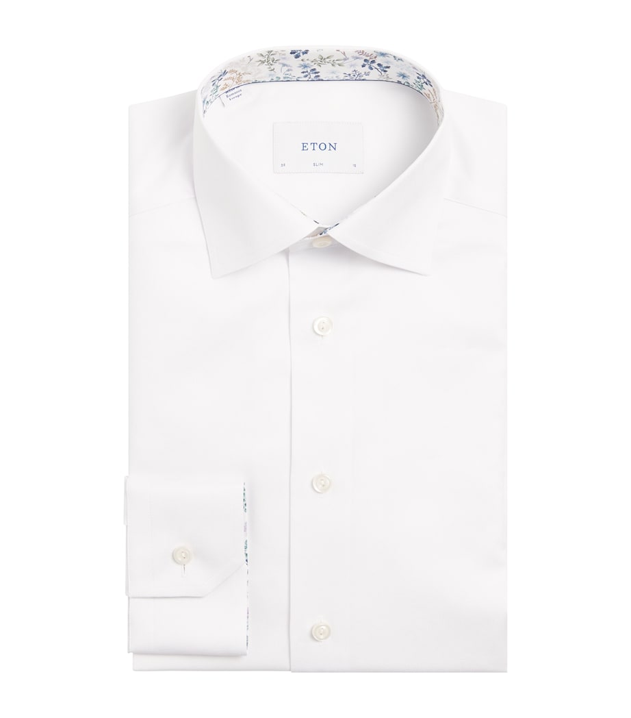 Signature Twill Contrast Shirt 0WHITE Image 1