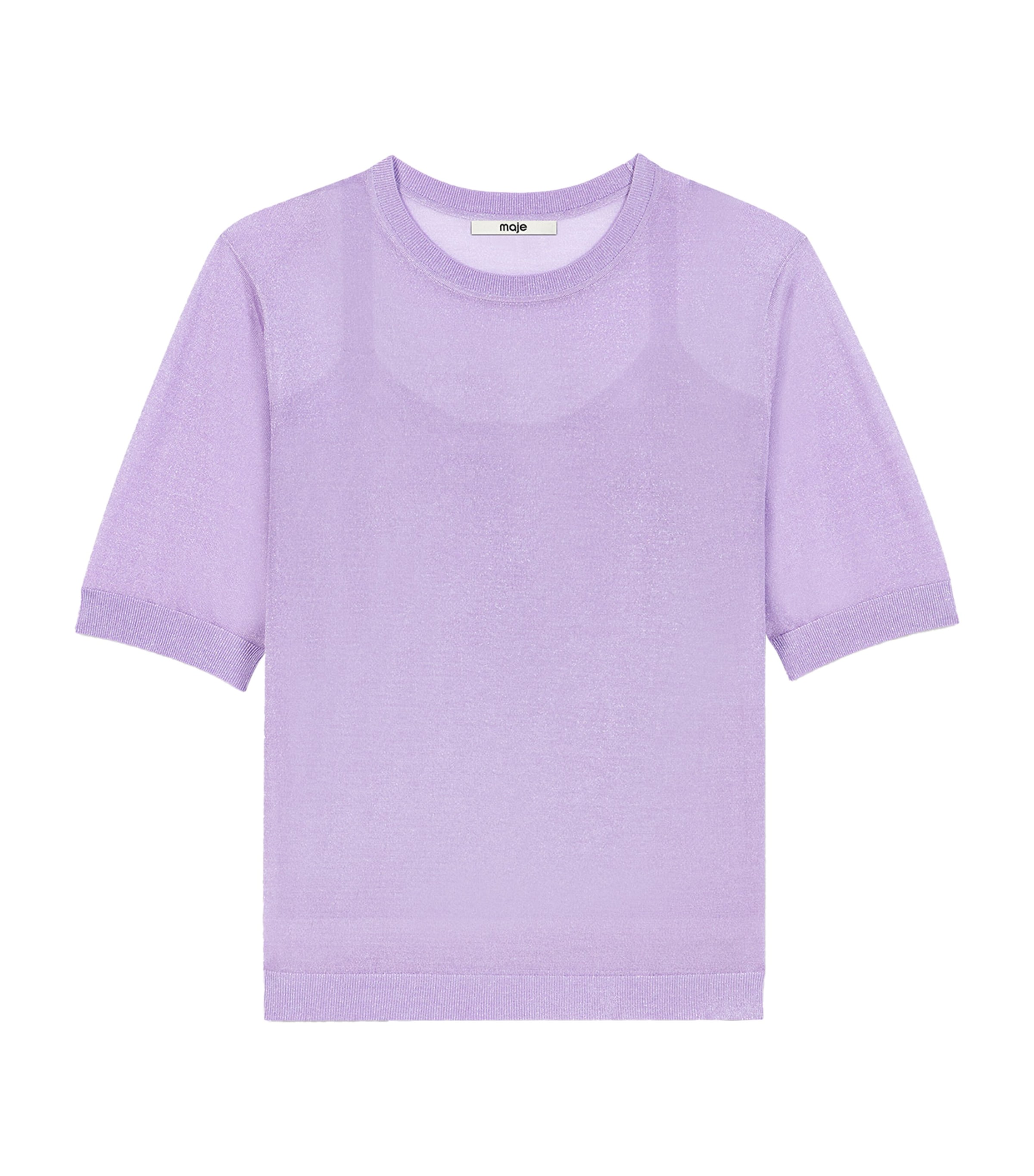 Maje Womens Knit T-Shirt and Cami Top Set Parma Violet Image 1